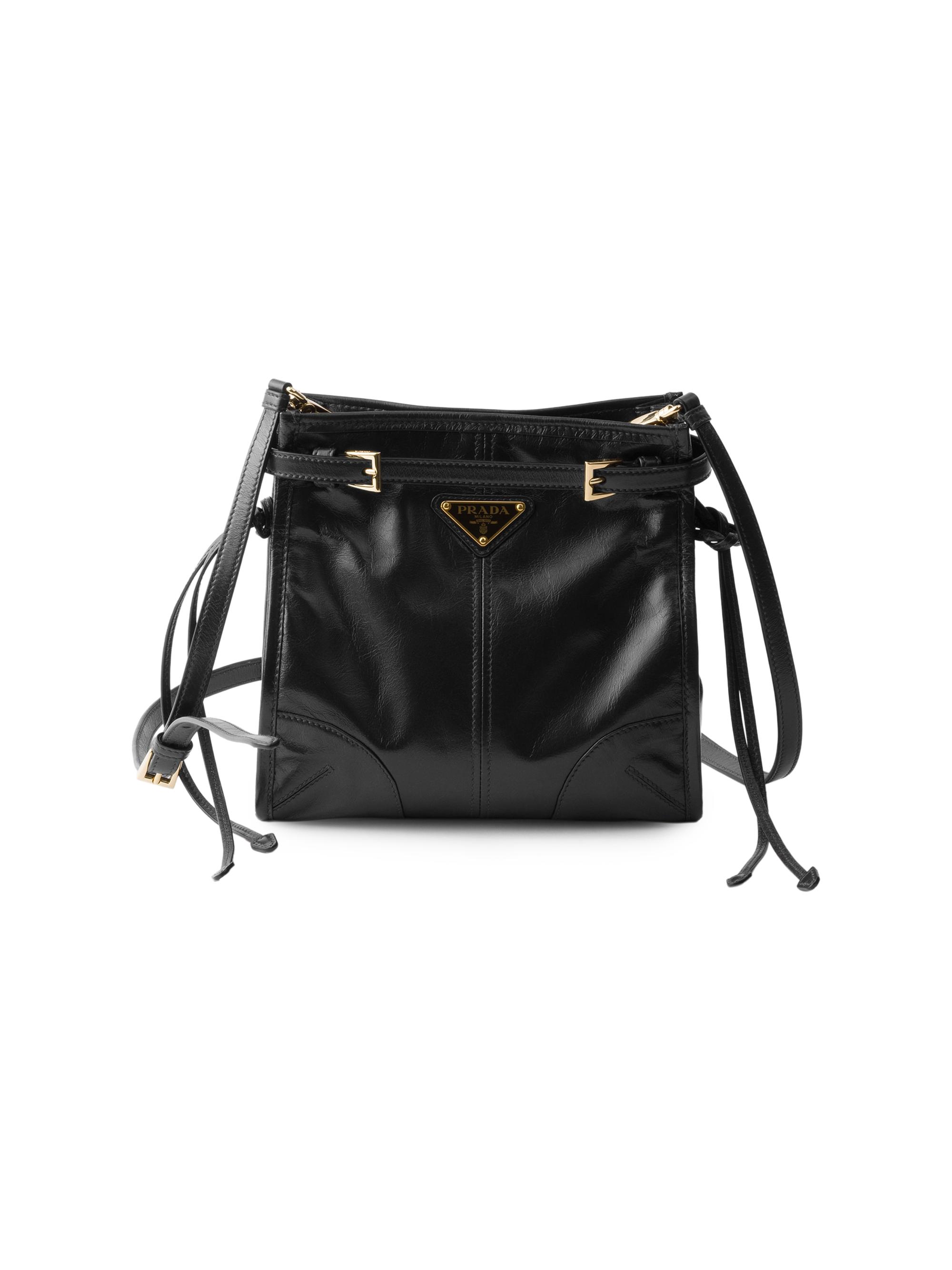 Prada Women's  Bonnie Leather Mini Shoulder Bag - Black