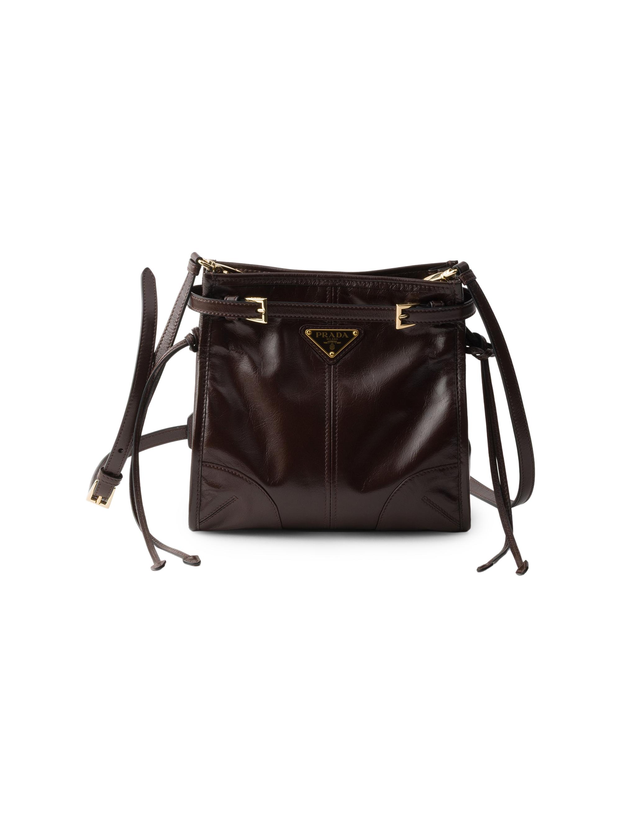 Prada Women's  Bonnie Leather Mini Shoulder Bag - Brown