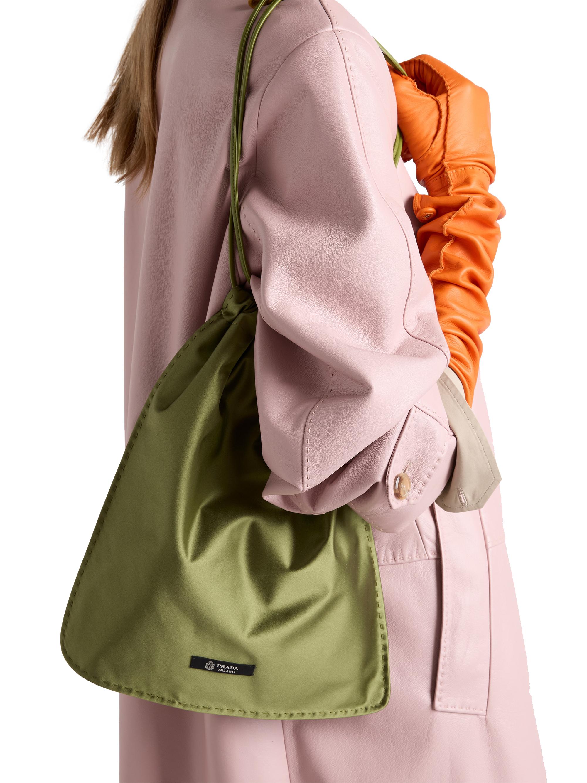 PRADA ショルダーバッグ　サコッシュ　エメラルドグリーン　ナイロン　y2k Prada Wish Silk Duchesse Pouch | Saks Fifth Avenue