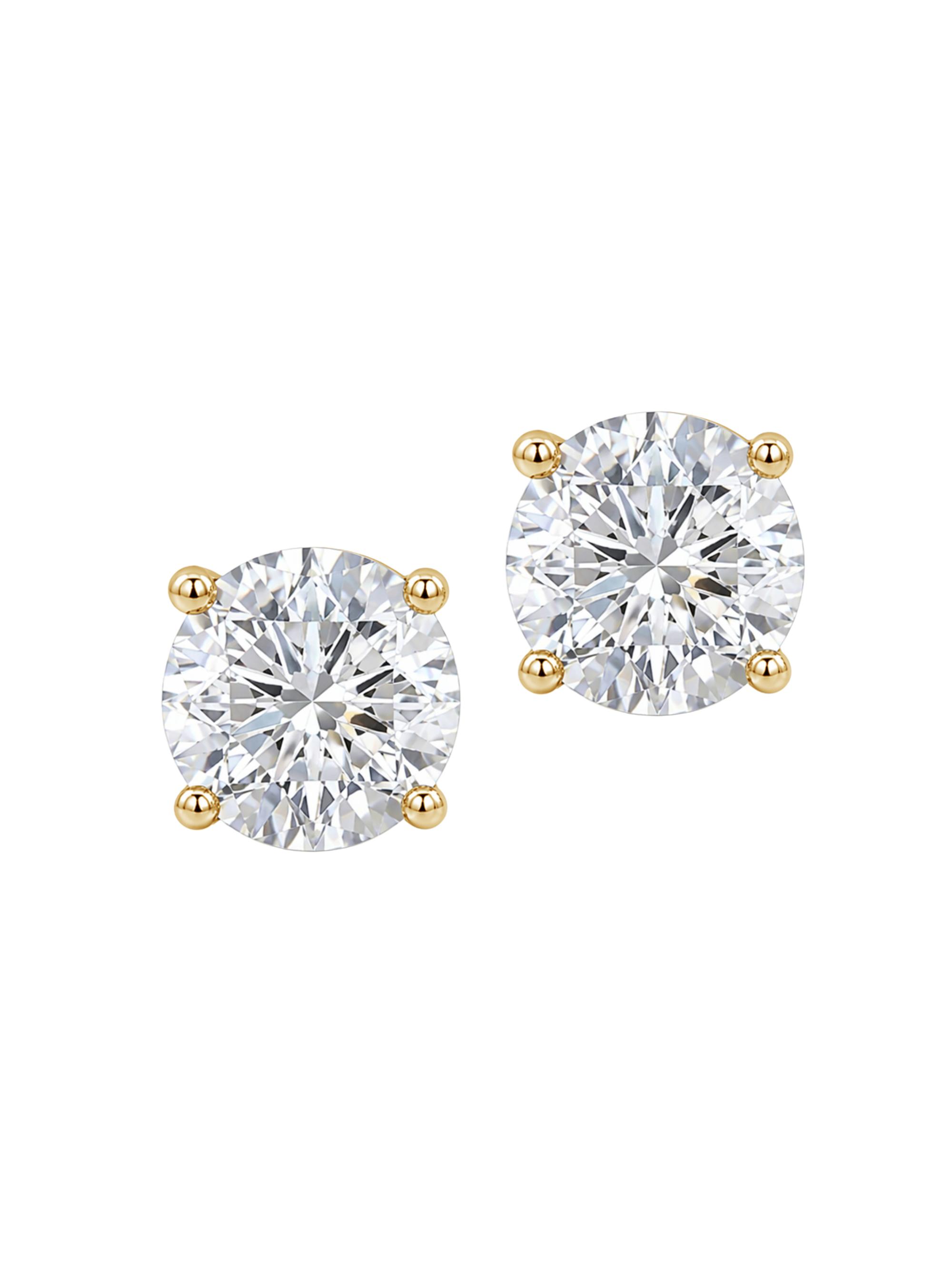 Saks Fifth Avenue Diamonds Women's 18K Gold & 1.00 TCW Lab-Grown Diamond Stud Earrings - Yellow Gold