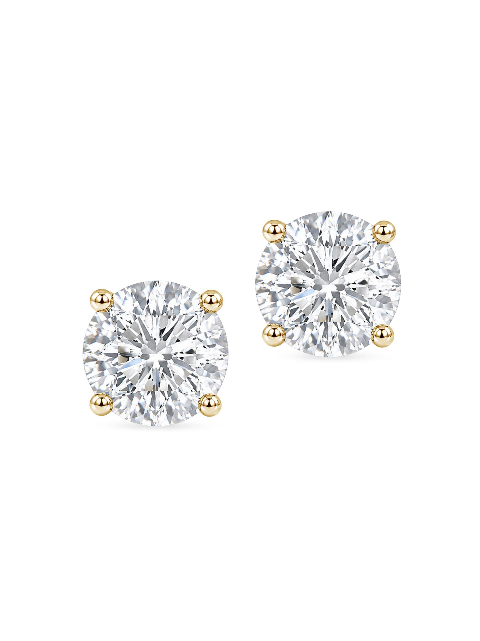 Saks Fifth Avenue Diamonds Women's 18K Gold & 2.00 TCW Lab-Grown Diamond Stud Earrings - Yellow Gold