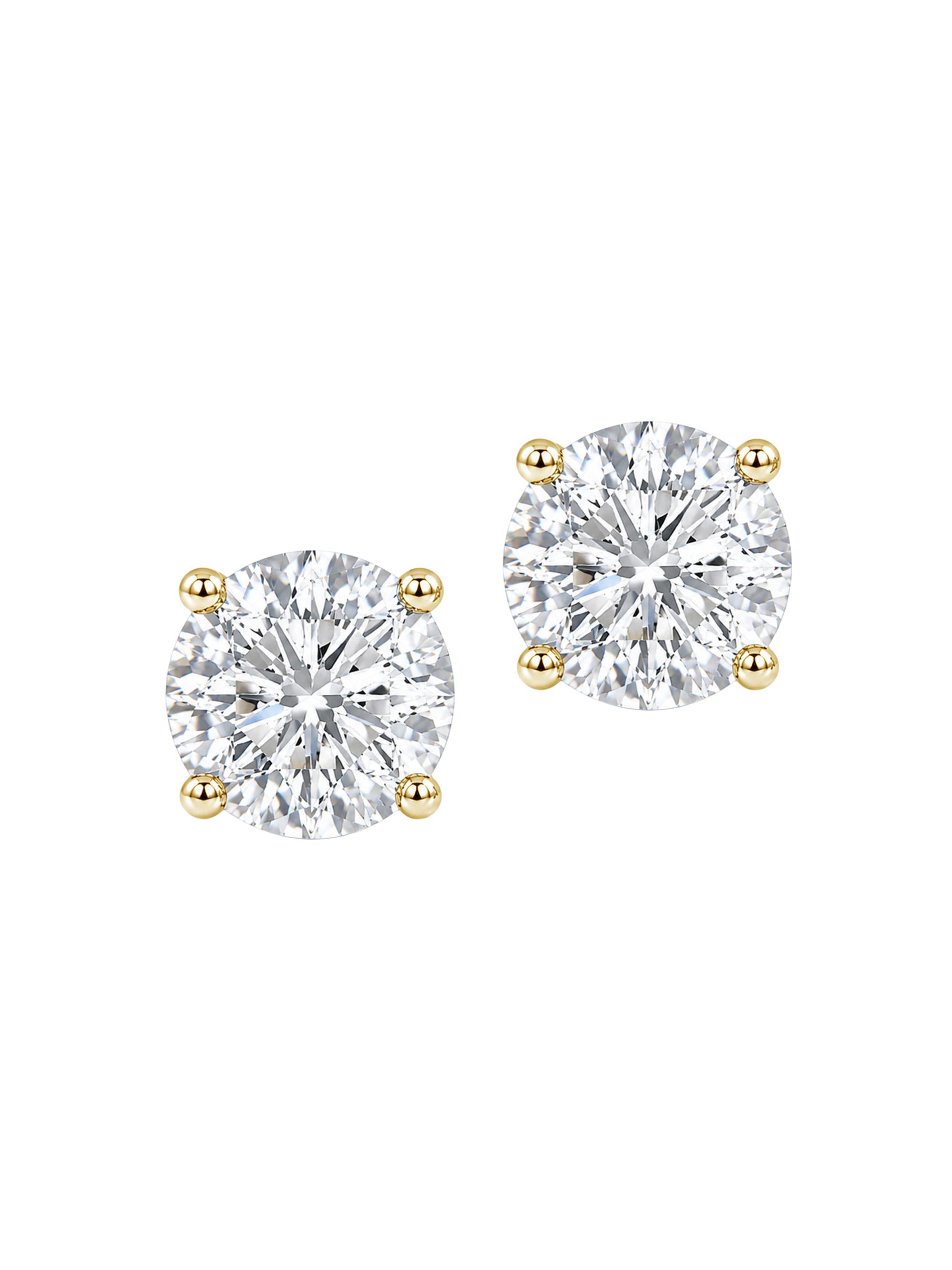 Saks Fifth Avenue Diamonds Women's 18K Gold & 4.00 TCW Lab-Grown Diamond Stud Earrings - Yellow Gold