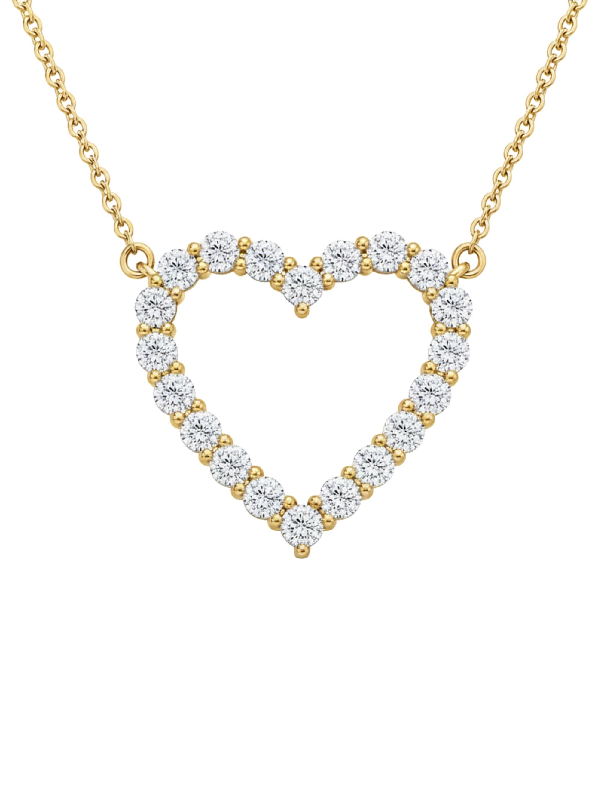 Saks Fifth Avenue Diamonds Women's 18K Yellow Gold & 3.00 TCW Lab-Grown Diamond Heart Pendant Necklace - Yellow Gold
