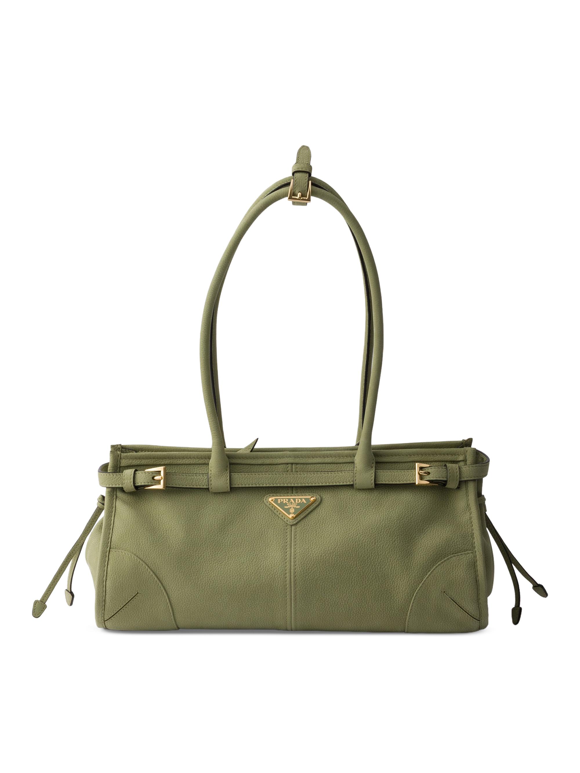 Prada Women's Bonnie  Nubuck Leather Handbag - Green