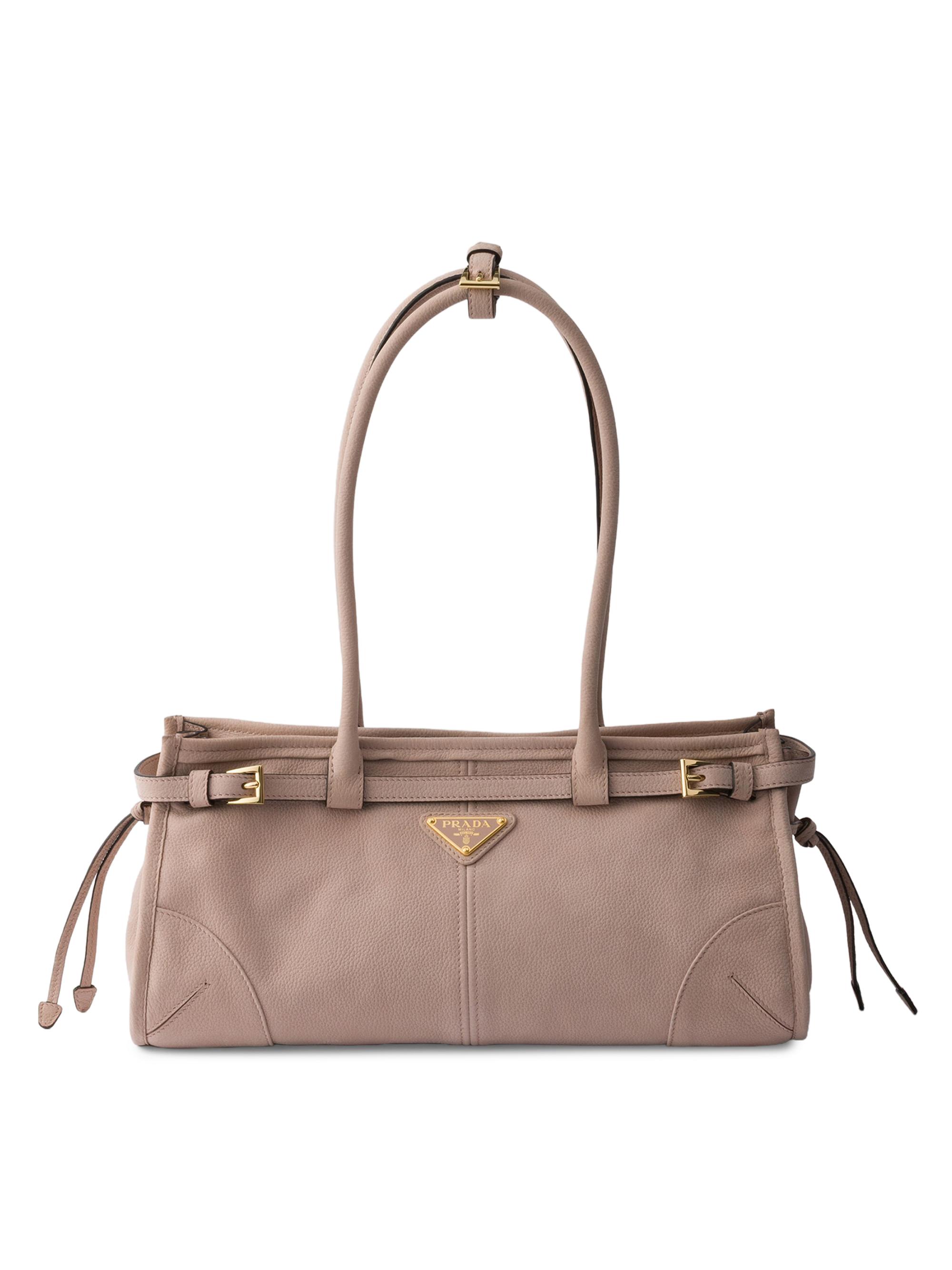 Prada Women's Bonnie  Nubuck Leather Handbag - Pink