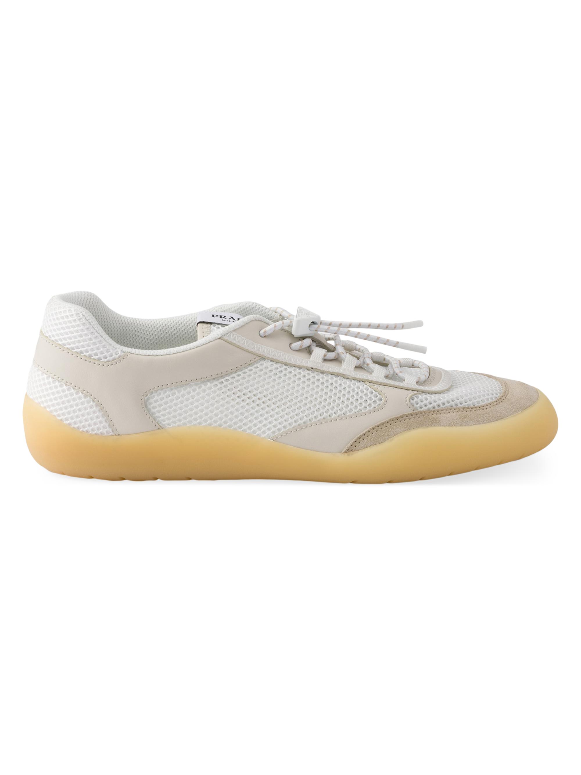 Prada Women's Speedrock Mesh Fabric Sneakers - Beige