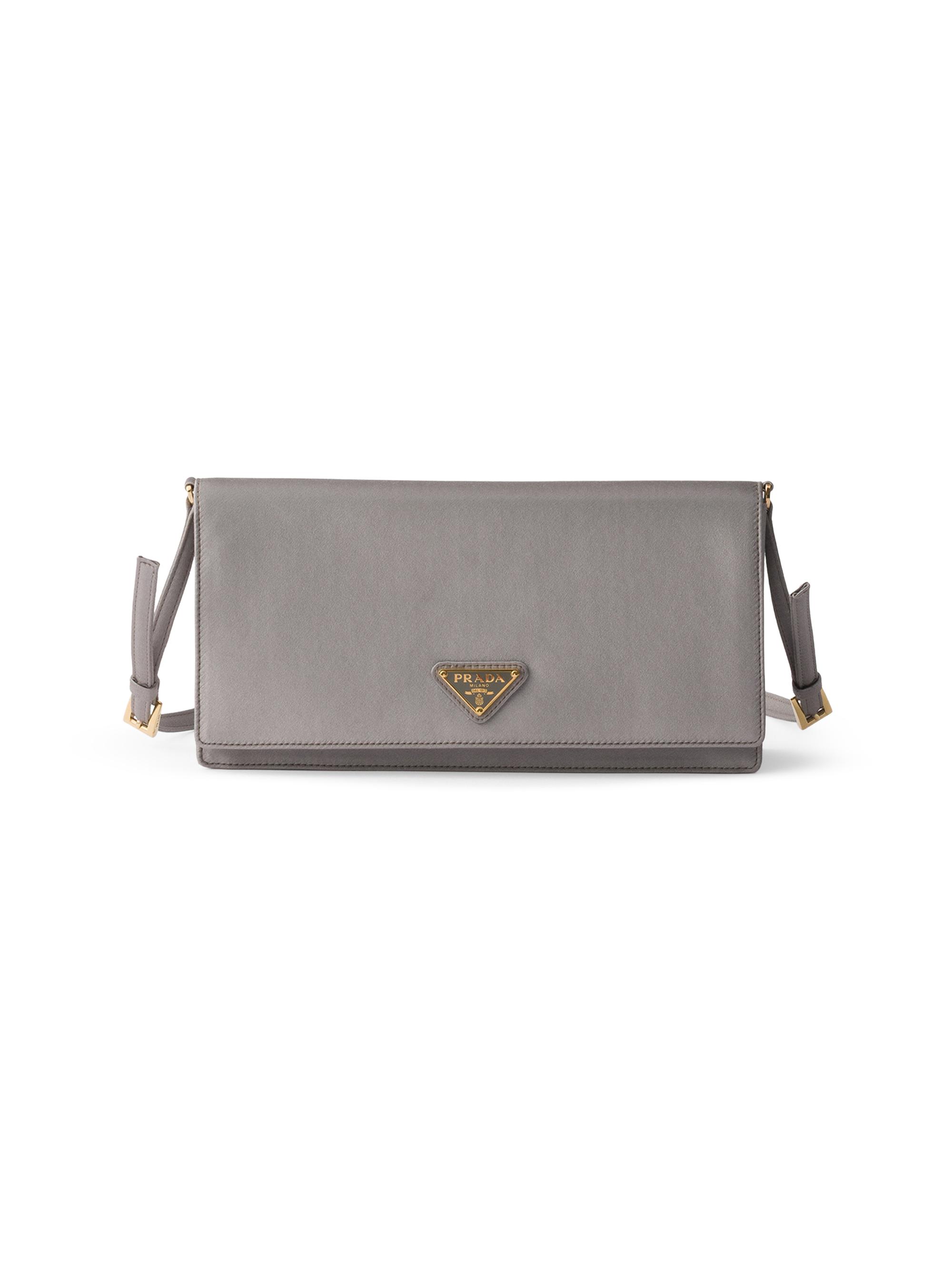 Prada Women's Satin Mini Shoulder Bag - Grey