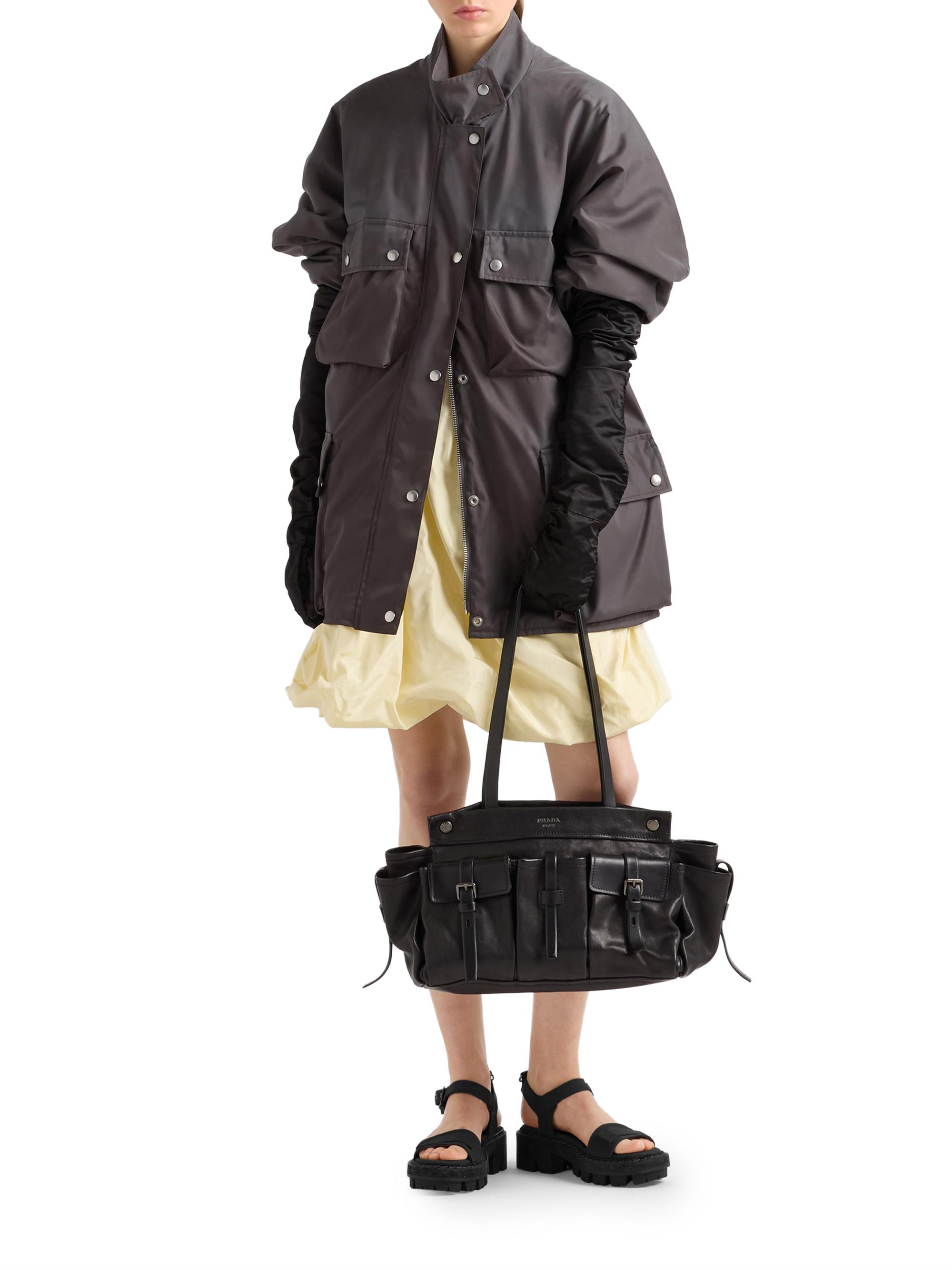 Prada Women's Route  Leather Tote Bag - Black