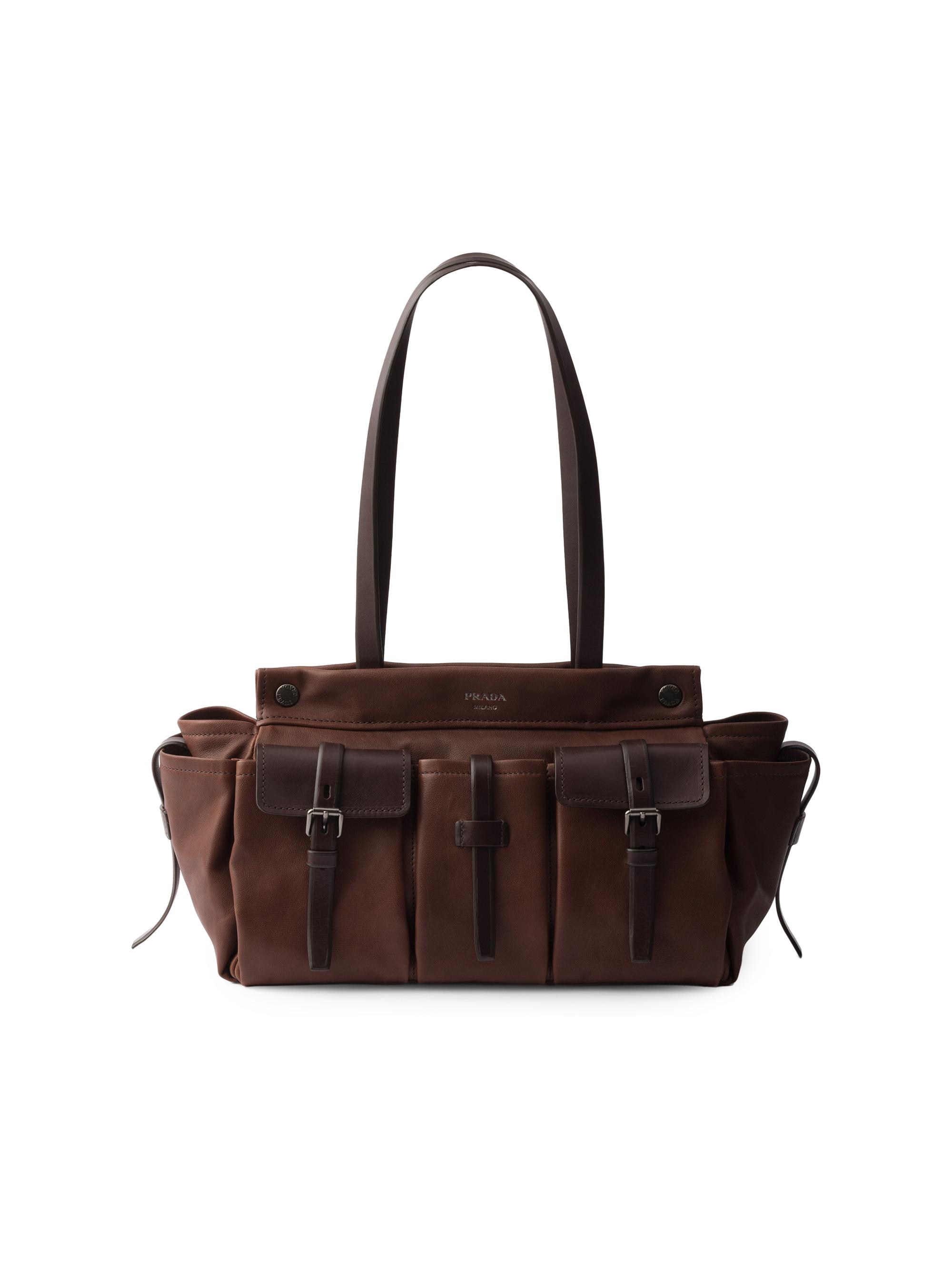 Prada Women's Route  Leather Tote Bag - Brown