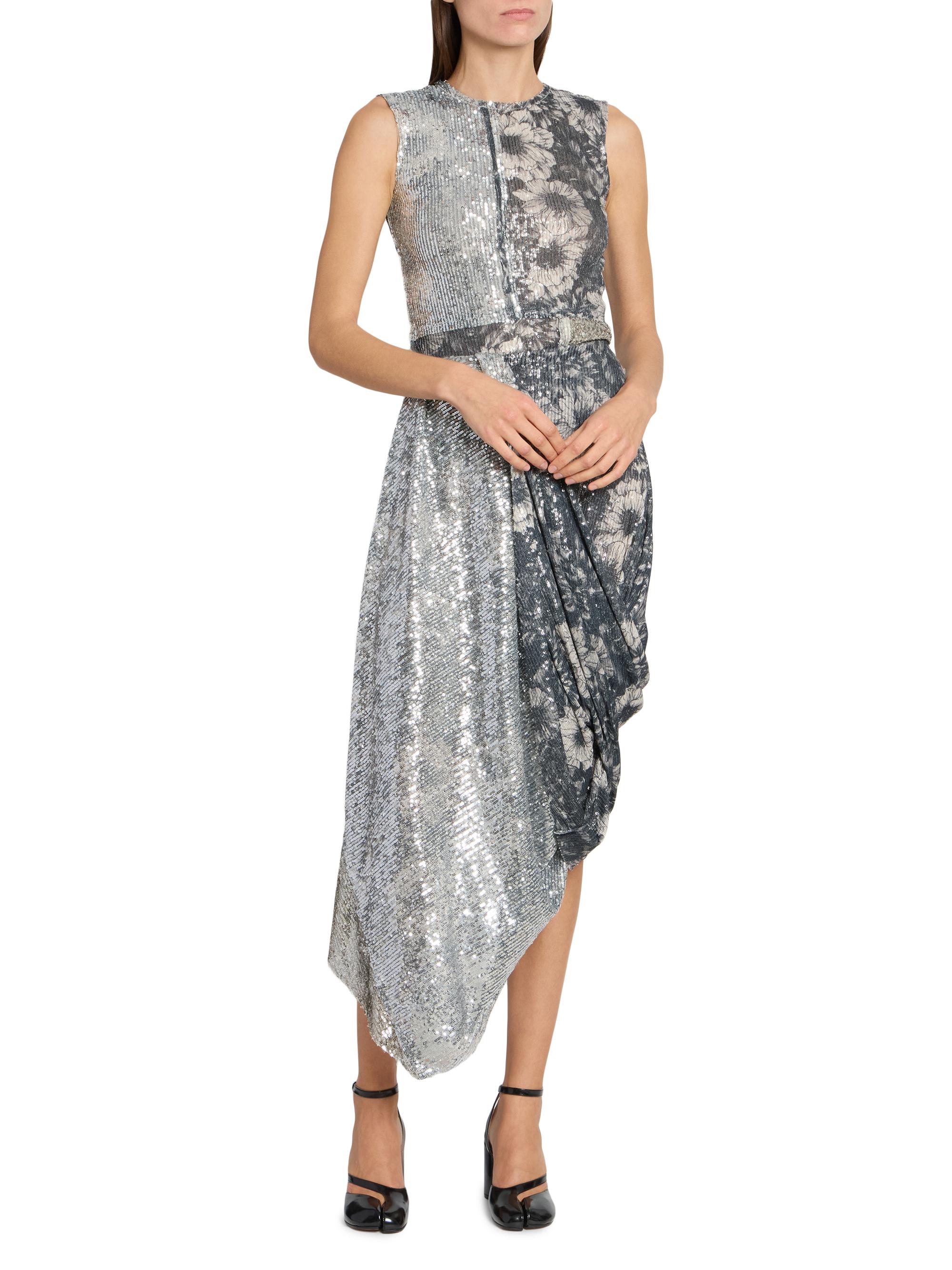 Maison Margiela Sequin Floral Sleeveless Top | Saks Fifth Avenue