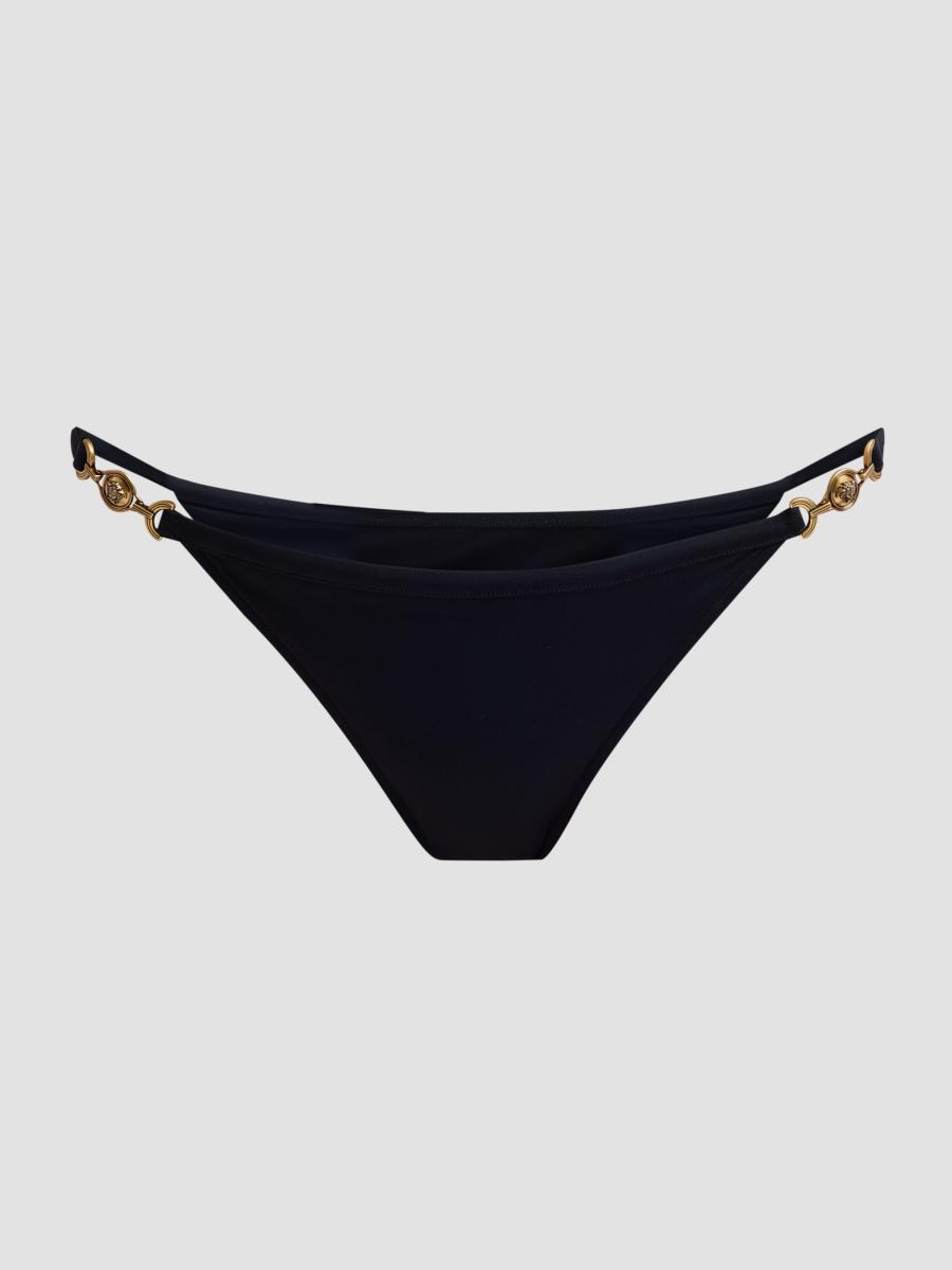 Versace Women's Medusa Head Hardware Bikini Bottom In Black