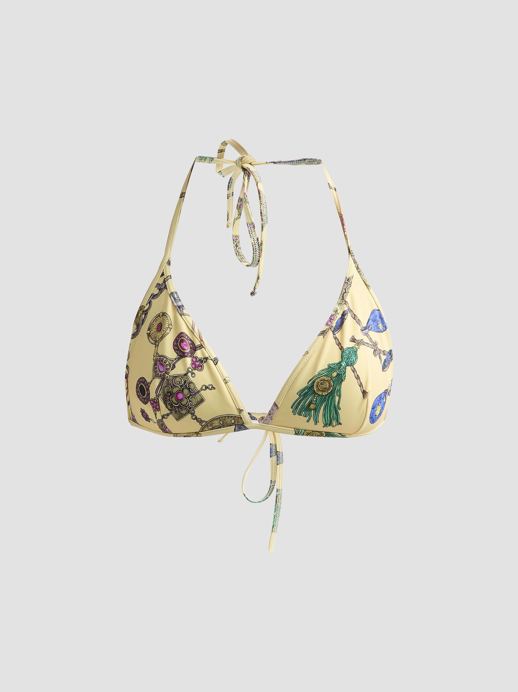 Versace Women's Broken Jewels Printed Swim Top | Thumbnail 5