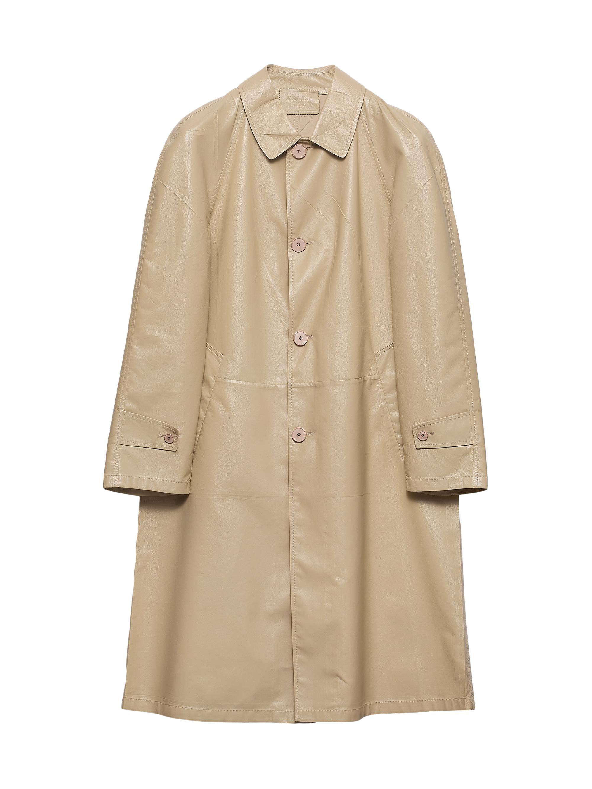 Prada Men's Nappa Leather Coat - Beige Khaki