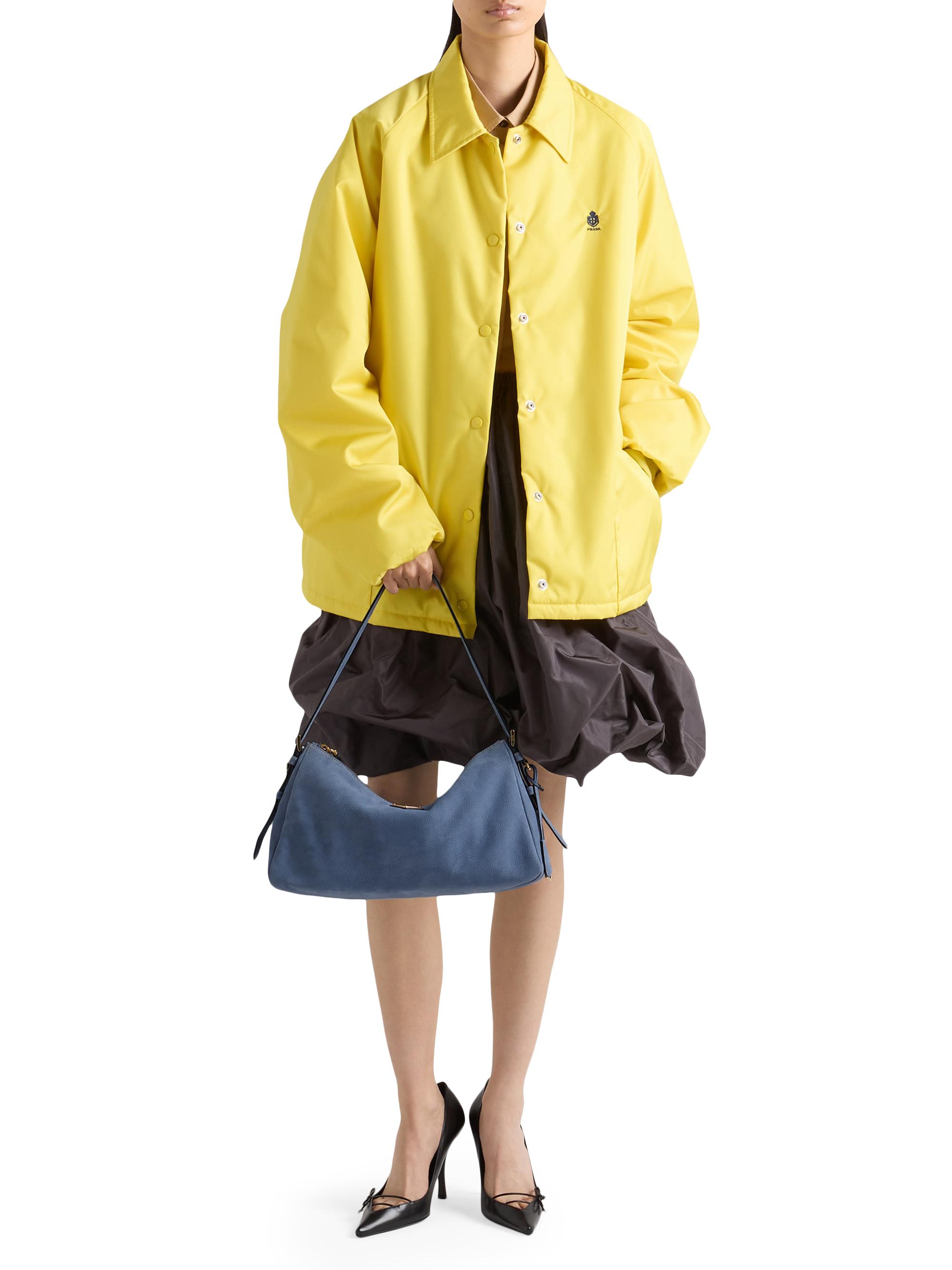 Prada Women's Aimee  Nubuck Leather Shoulder Bag - Blue | Thumbnail 9
