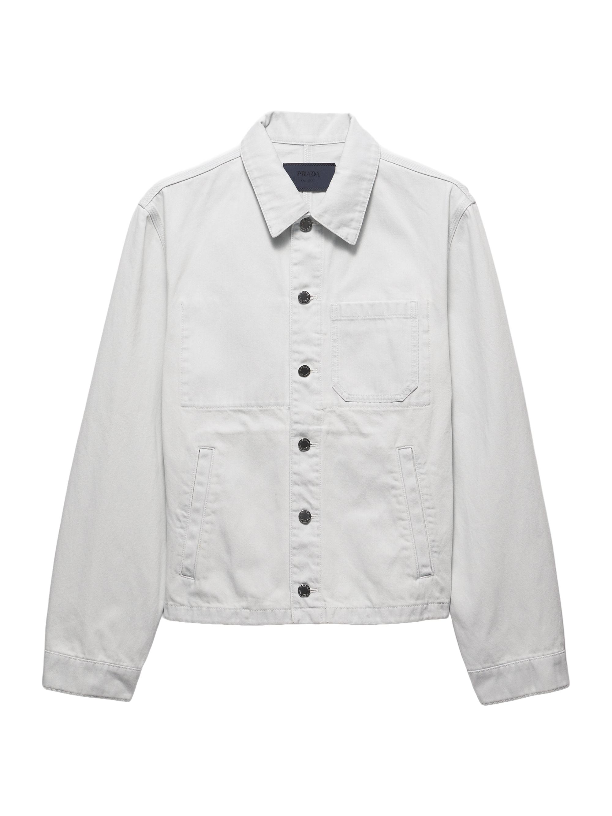 Prada Men's Denim Blouson Jacket - Grey