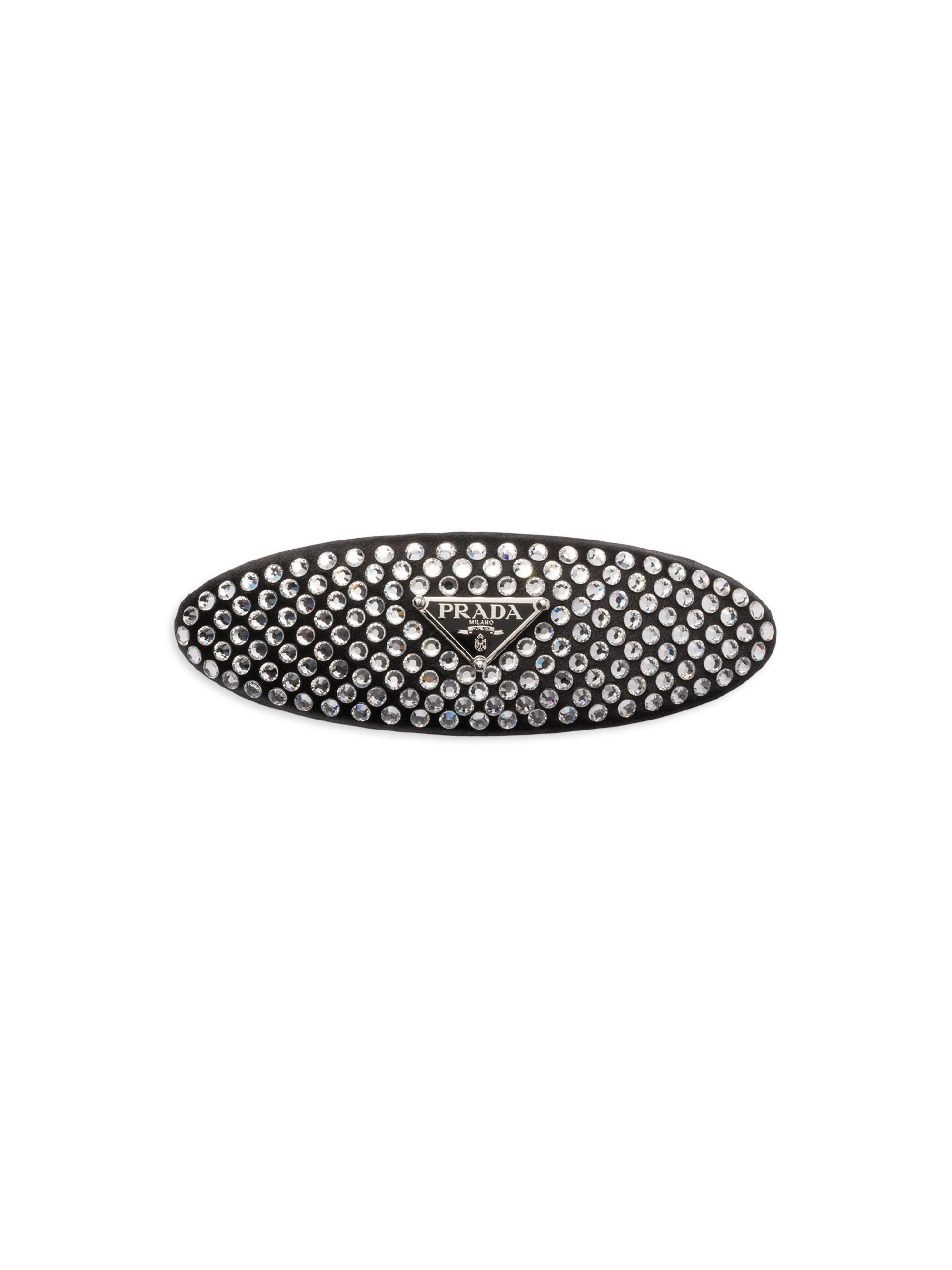 Prada Women's Satin and Crystal Hair Clip - Multicolored