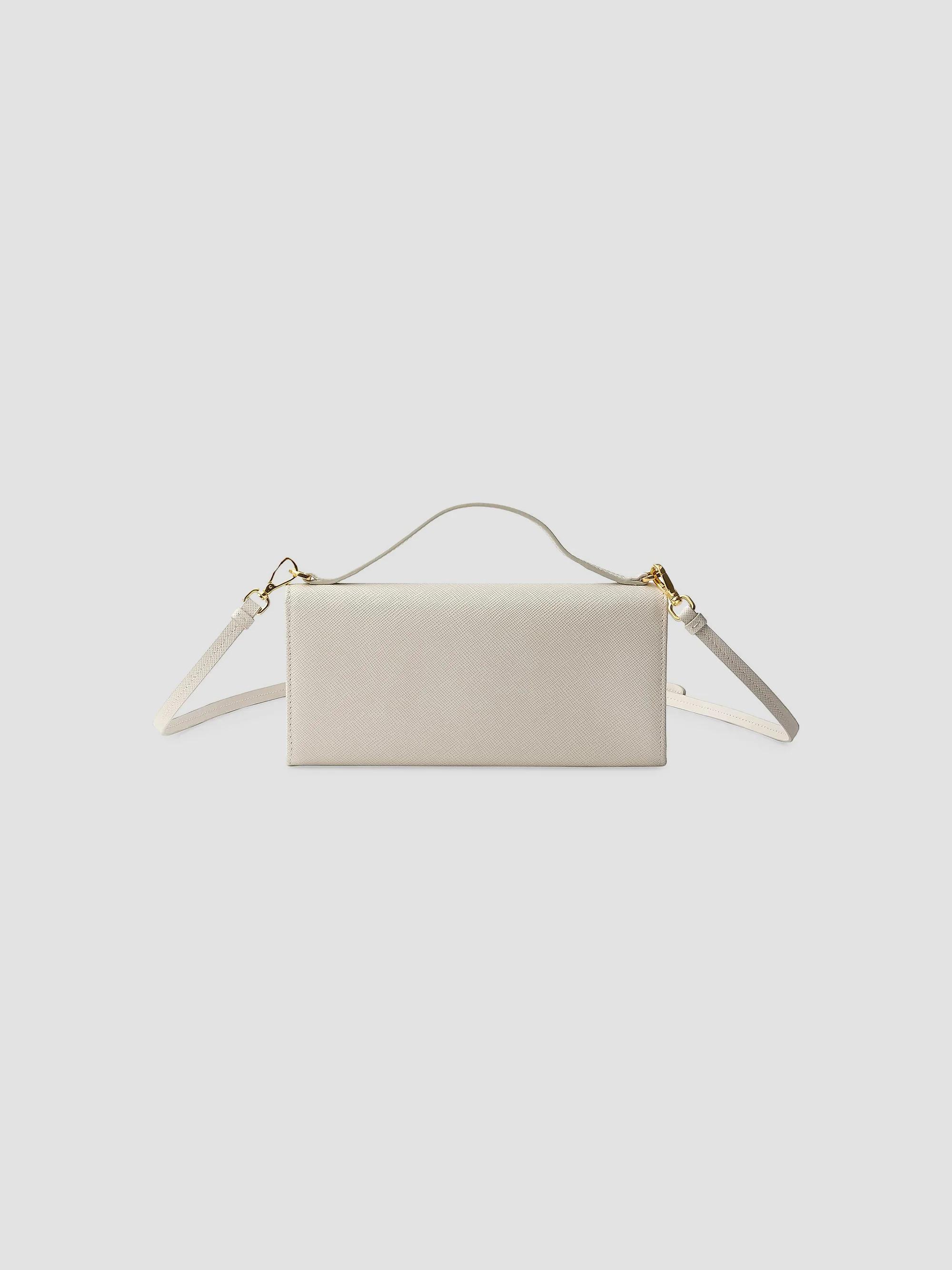 Prada Saffiano Leather Wallet with Shoulder Strap | Saks Fifth Avenue