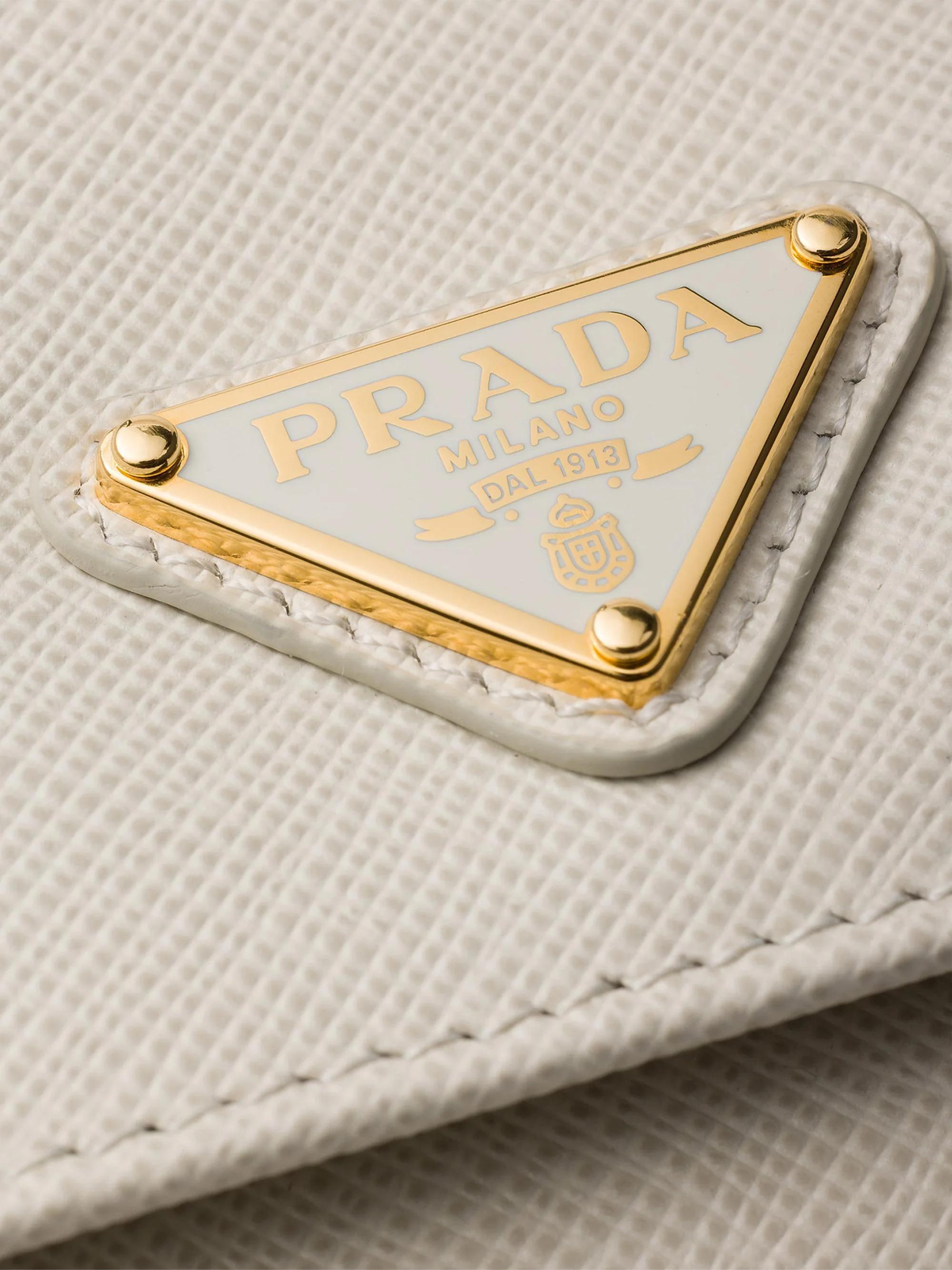 Prada Saffiano Leather Wallet with Shoulder Strap | Saks Fifth Avenue