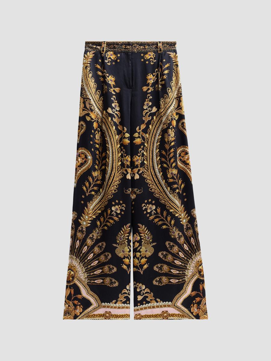 Camilla Taurus Rising Silk Wide-Leg Pants | Saks Fifth Avenue