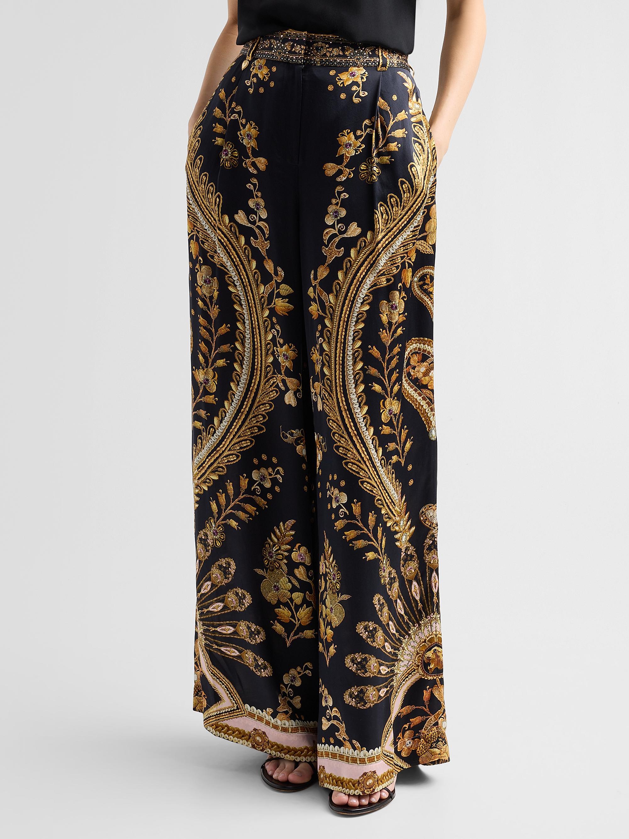 Camilla Taurus Rising Silk Wide-Leg Pants | Saks Fifth Avenue
