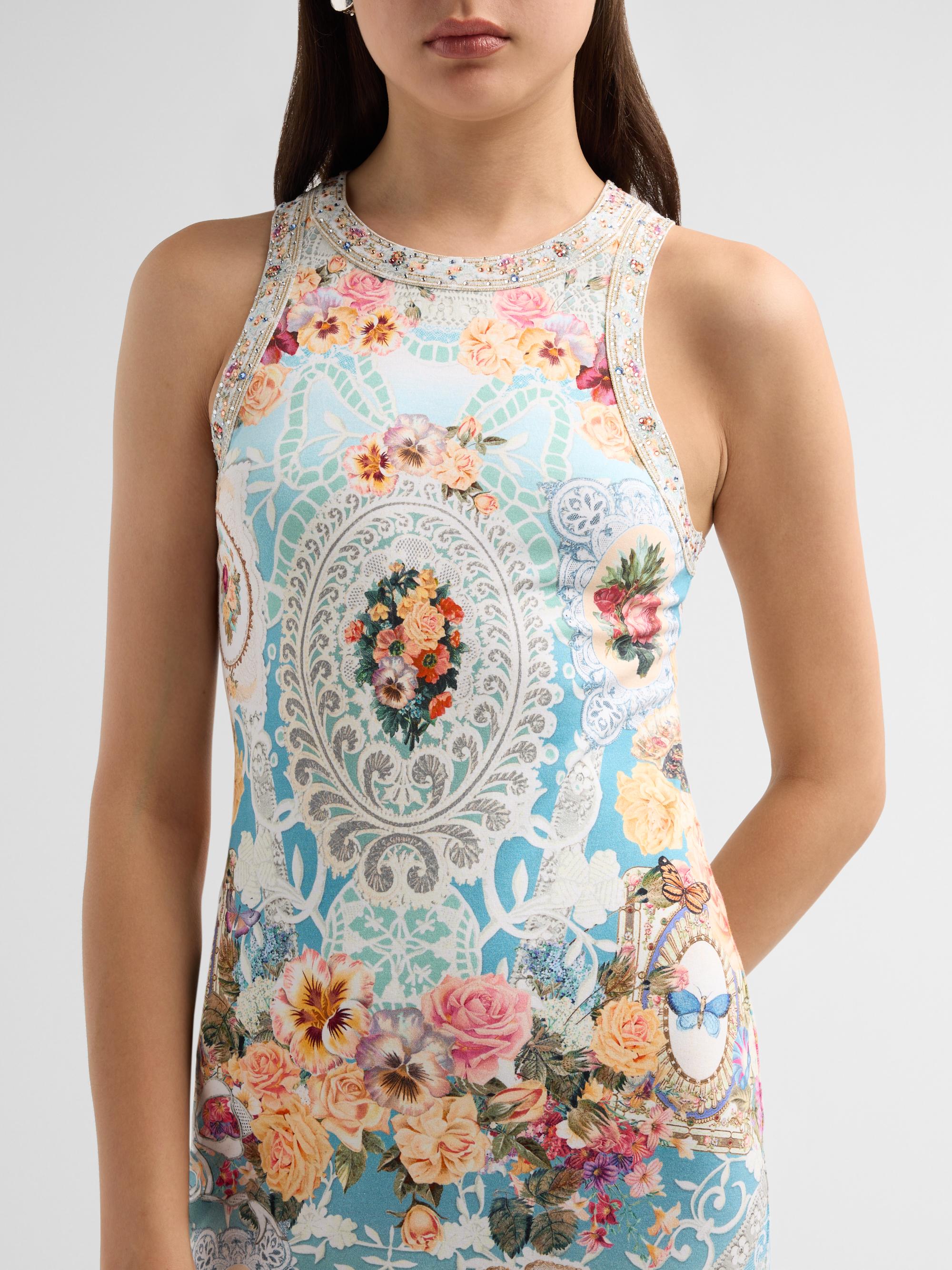 midi white dress bodycon A New Me High Split Midi Dress