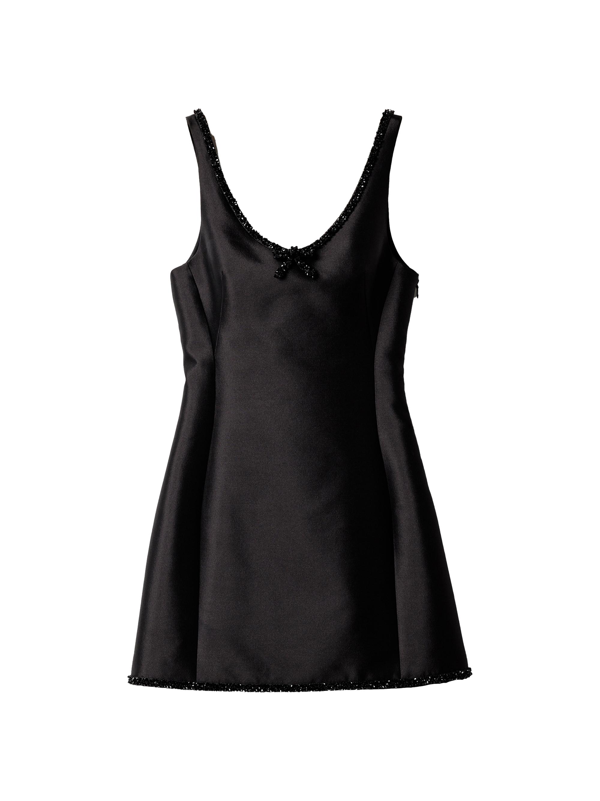 Miu Miu Women's Embroidered Silk and Wool Mini-Dress - Black