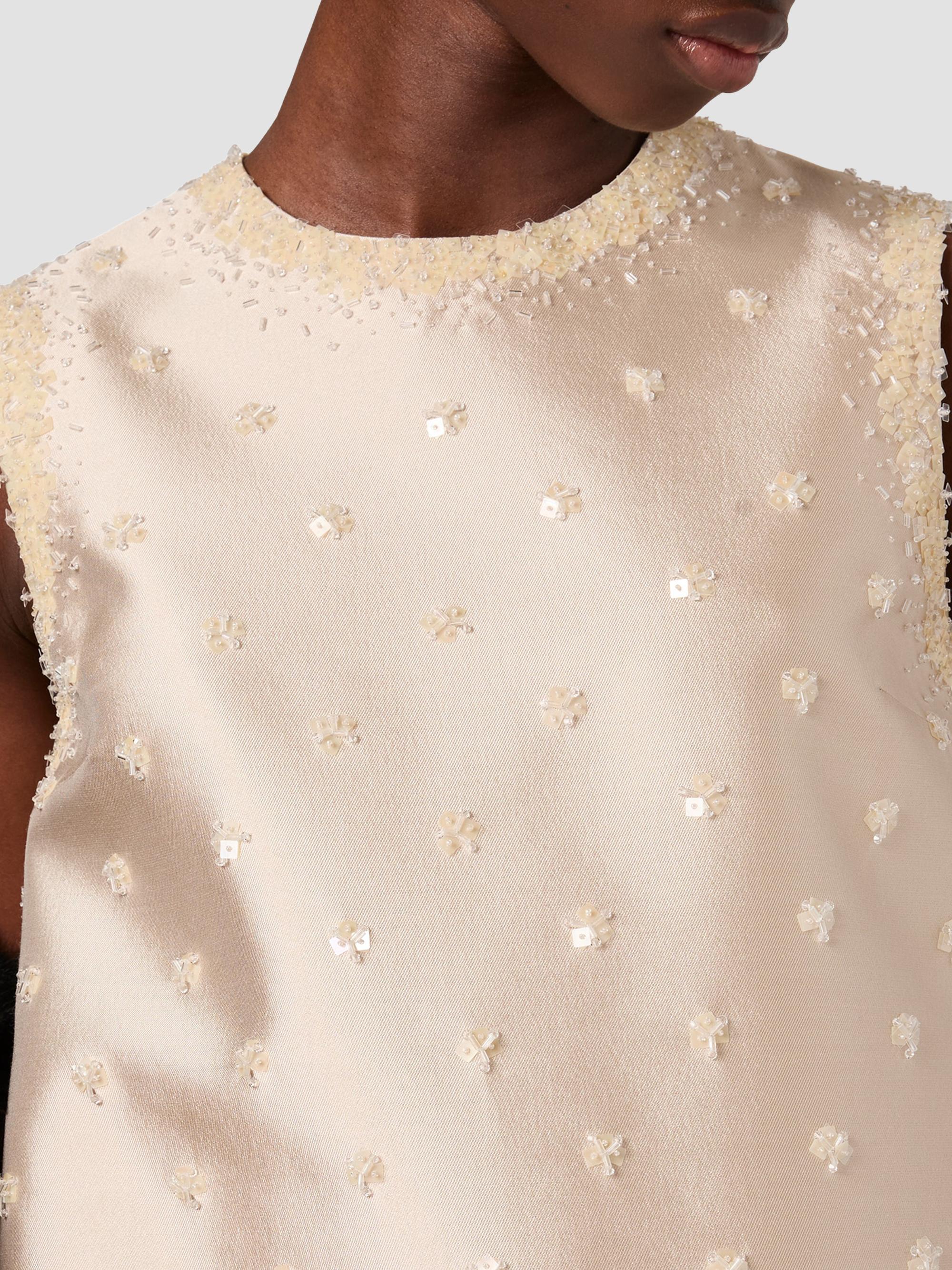 miu miu embroidered silk and wool midi-dress Miu Miu Embroidered Silk And Wool Dress - Opal