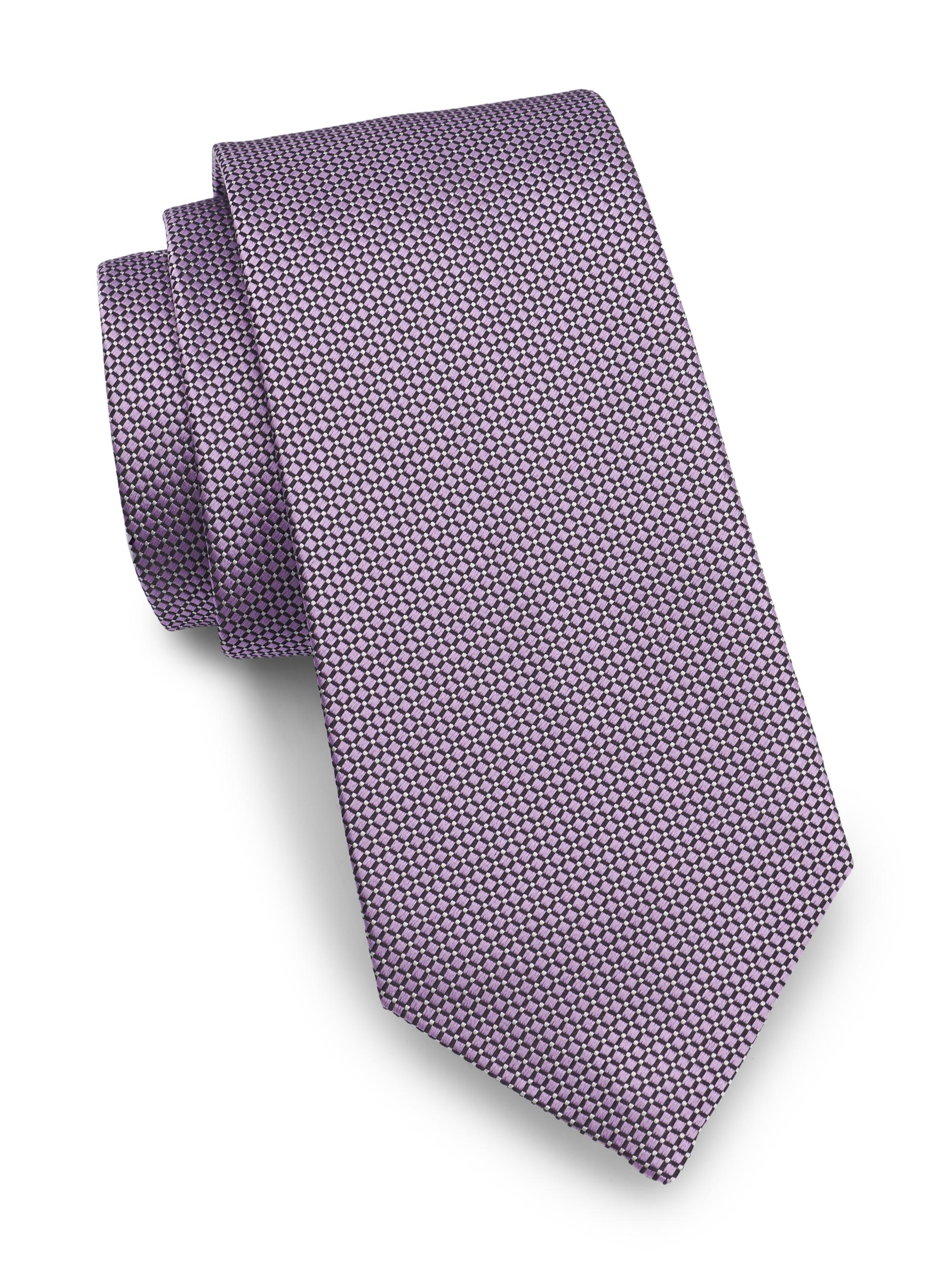 Isaia Men's Geometric Silk Tie - Light Beige