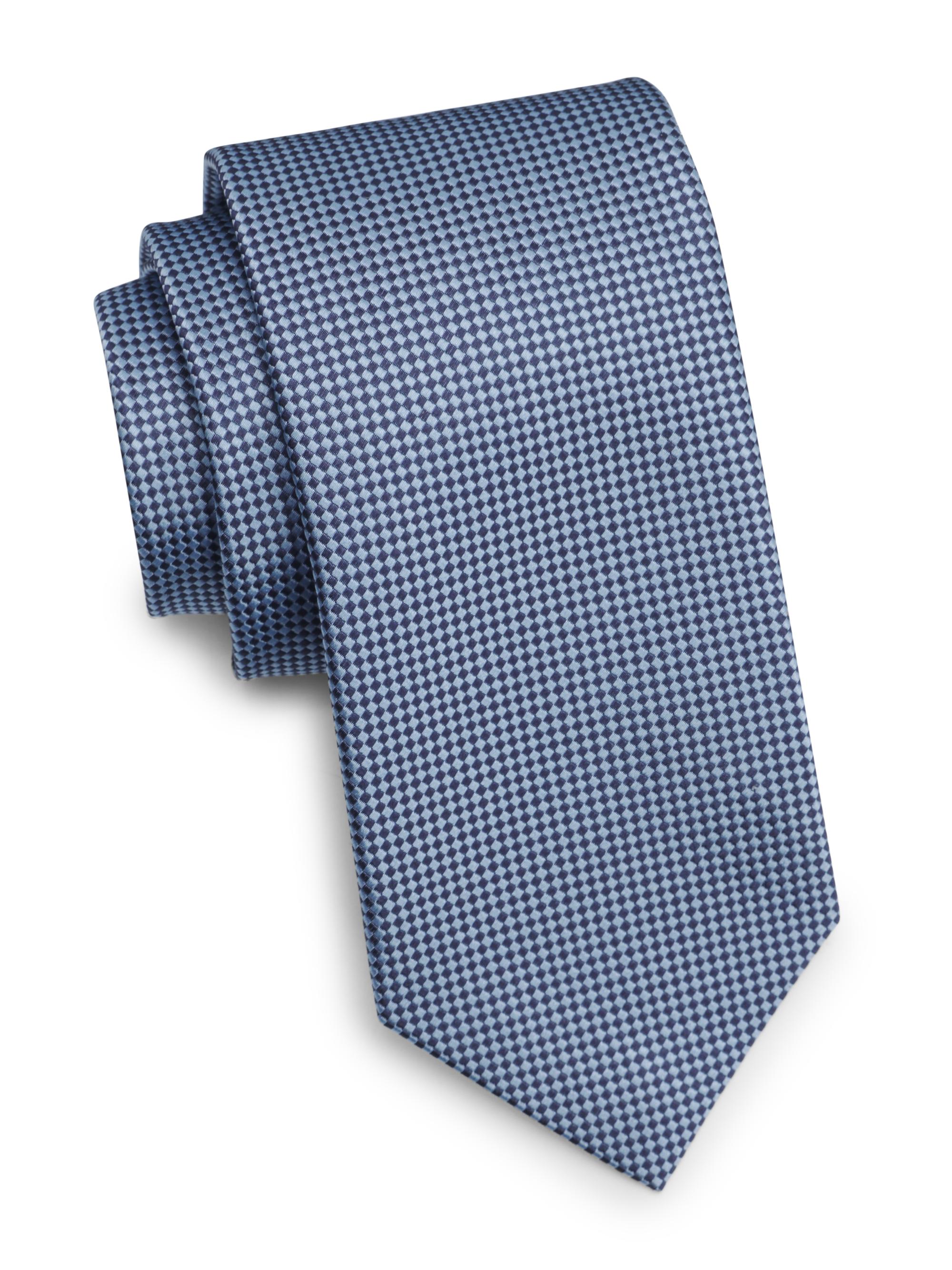 Isaia Men's Two-Tone Woven Silk Tie - Light Blue