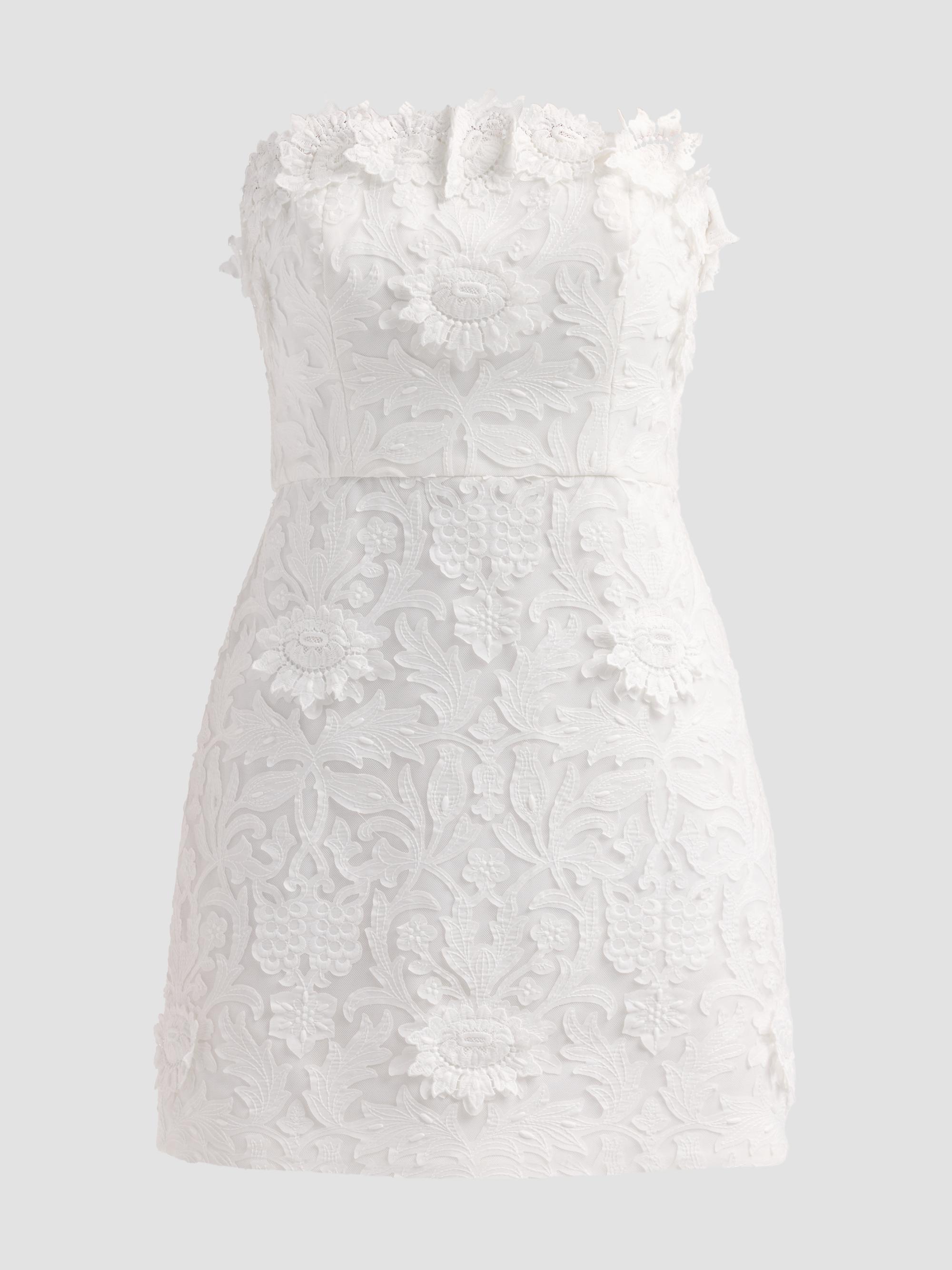 As It May Women's Nerida Floral Appliqué Sheath Mini Dress - | Thumbnail 6