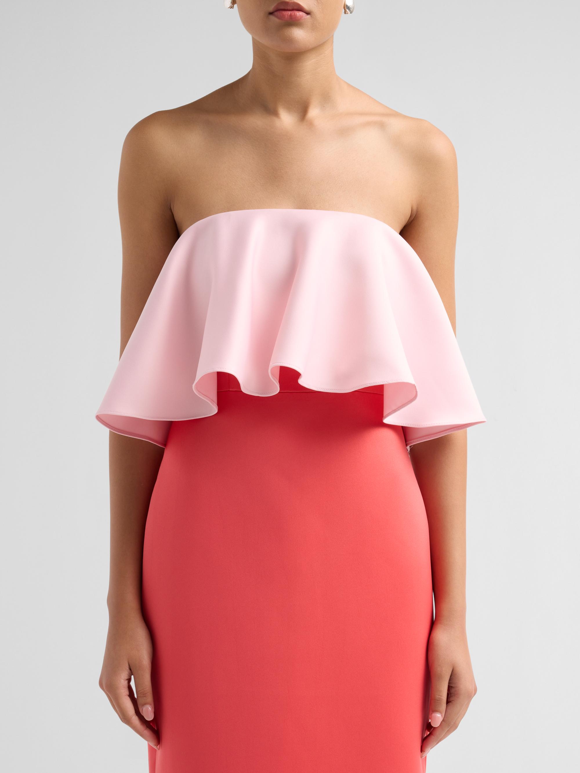As It May Women's Selora Duchess Satin Strapless Column Gown - Blush Watermelon | Thumbnail 5