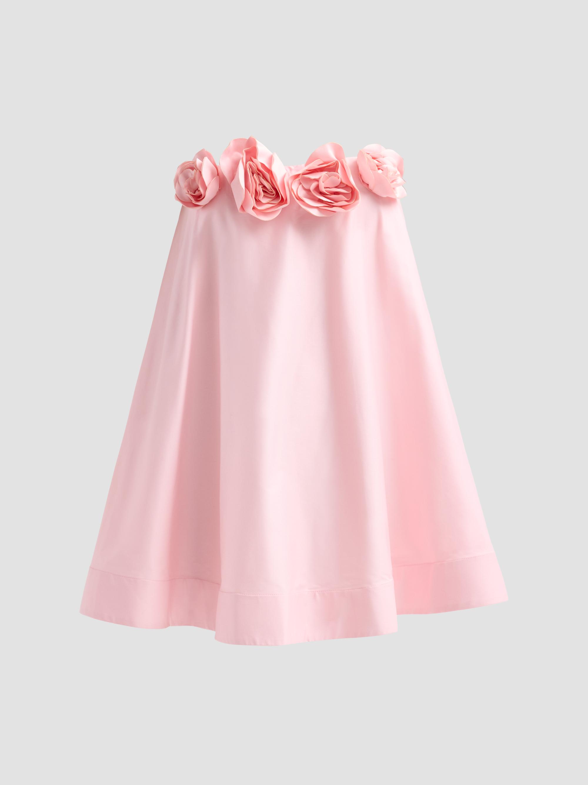 As It May Women's Nerisia 3D Floral Strapless Trapeze Minidress - Peony | Thumbnail 6