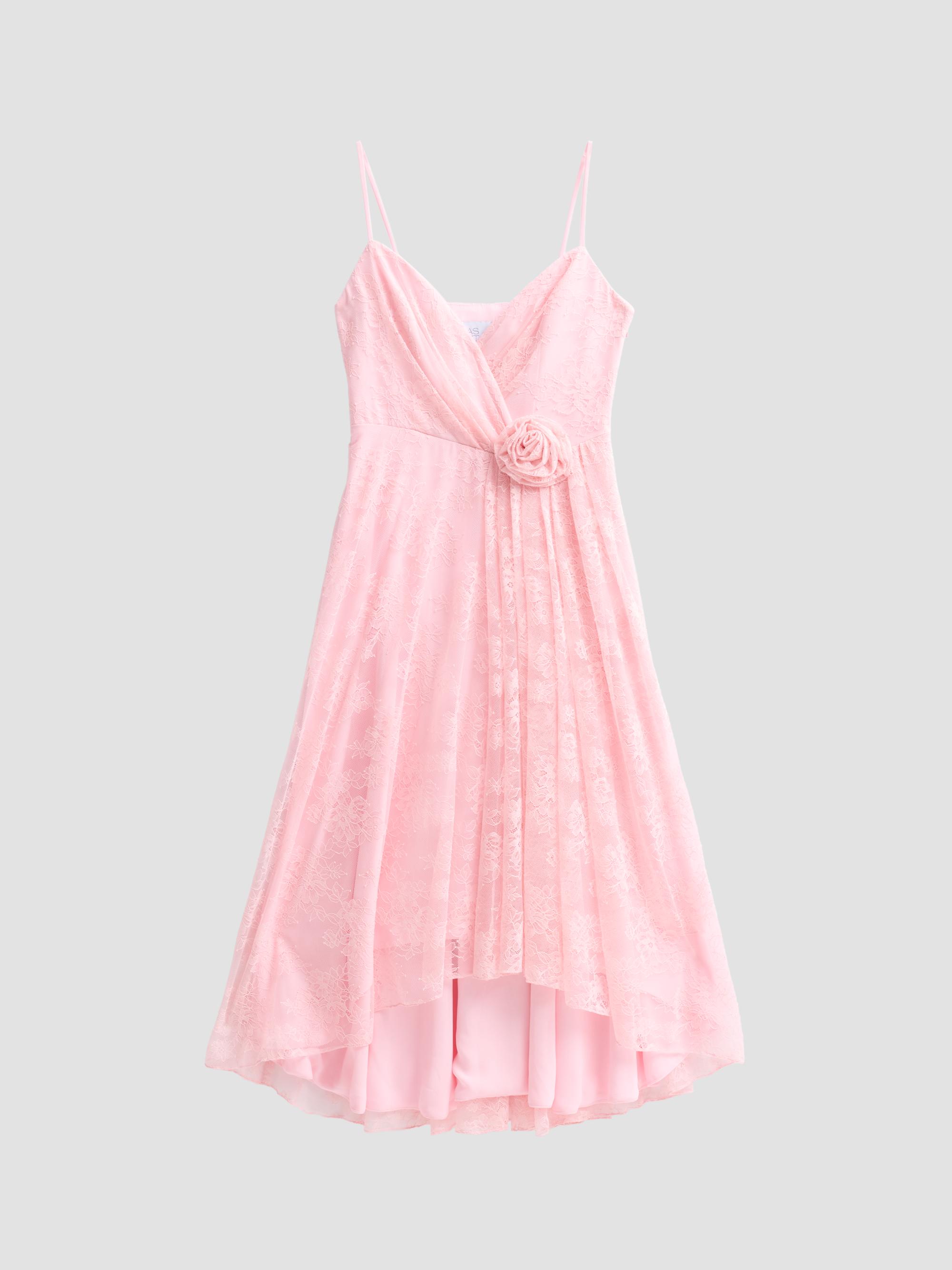 As It May Women's Elowyn Chantilly Lace 3D Midi Dress - Peony | Thumbnail 6