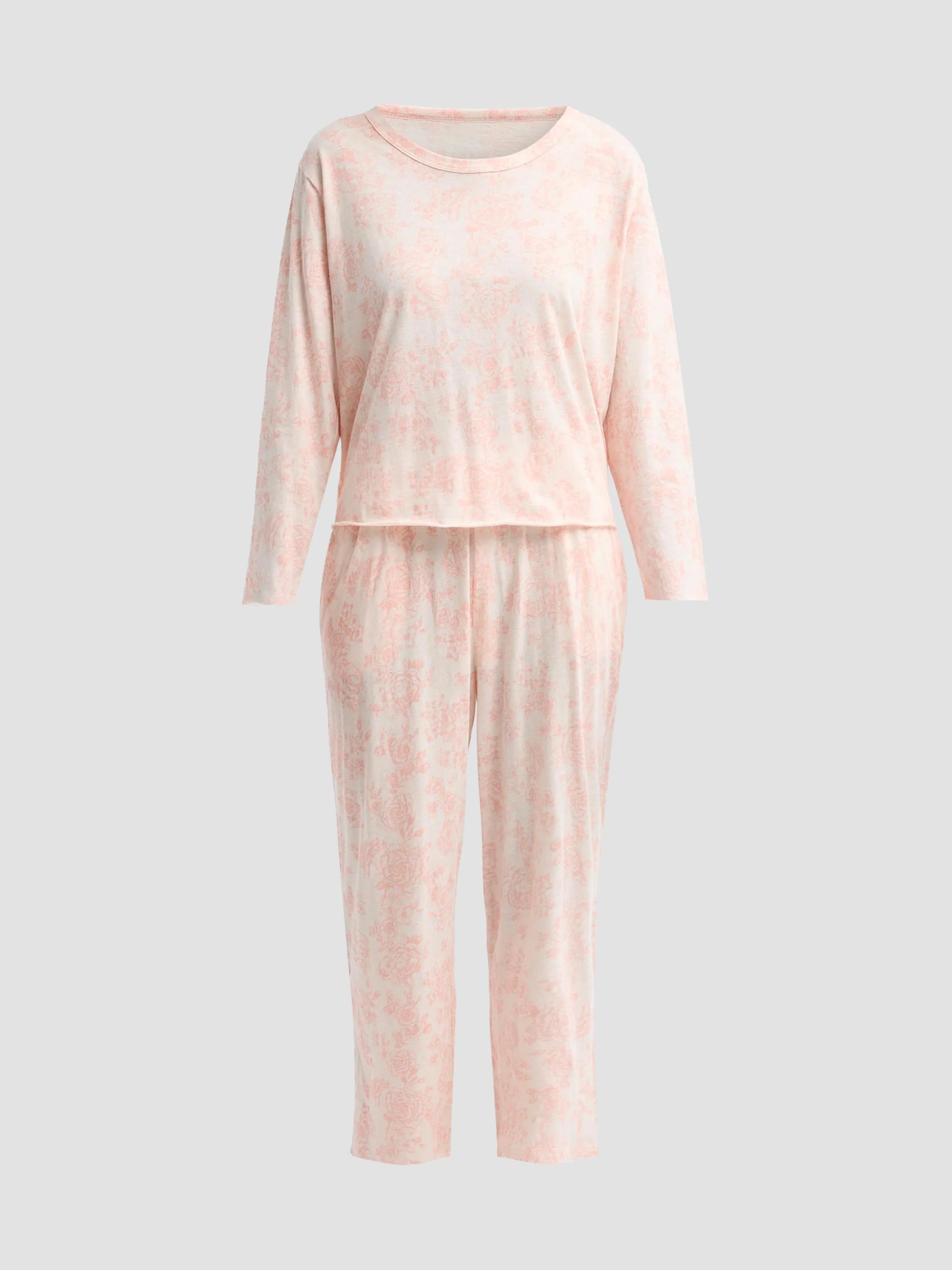 Papinelle Women's Nostalgia Floral Cotton Pajamas - Persimmon - Size XS