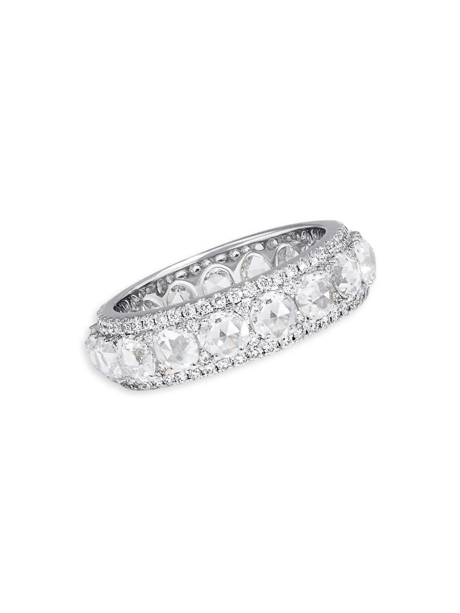 64 Facets Women's Linear 18k White Gold & 2.35 Tcw Diamond Eternity Ring In Silver