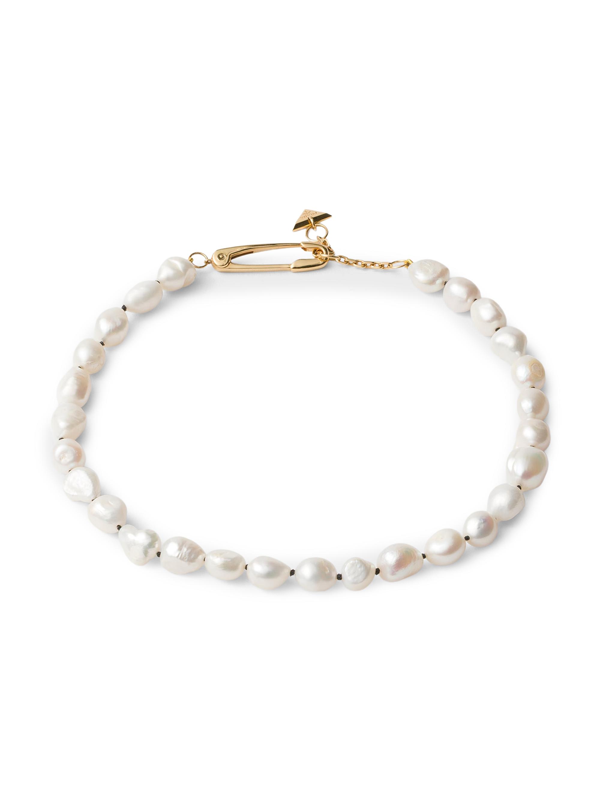 Prada Women's Metal and Pearl Necklace - Gold White