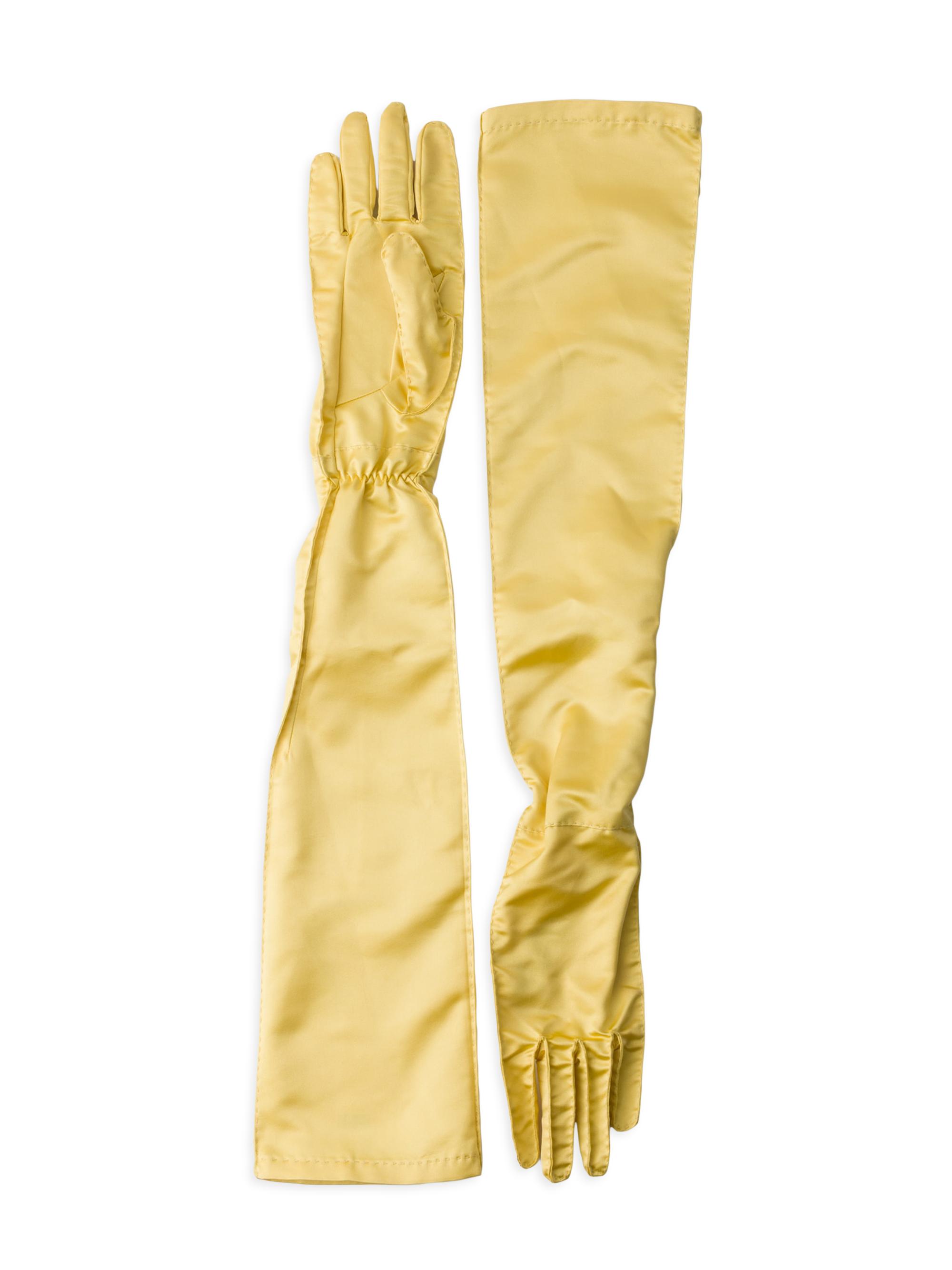 Prada Women's Satin Gloves - Yellow