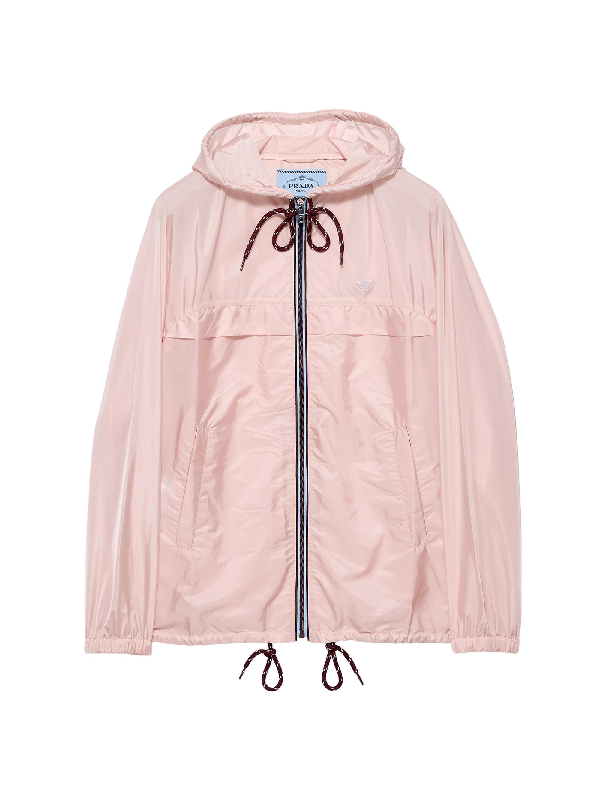 Prada Women's Lightweight Nylon Hooded Raincoat - Pink