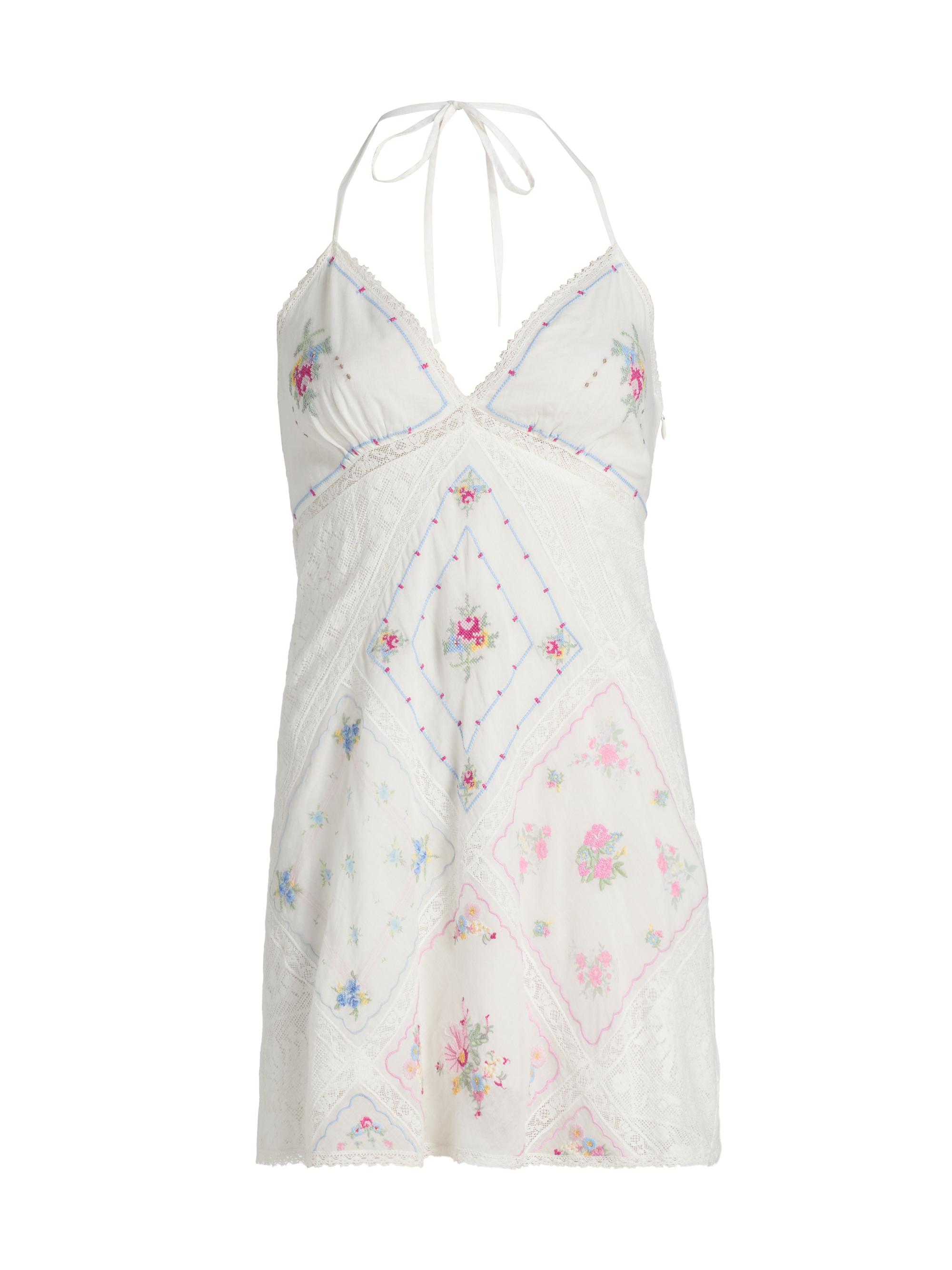 LoveShackFancy Women's Elira Embroidered Cotton Minidress - Rainbow Sprinkles