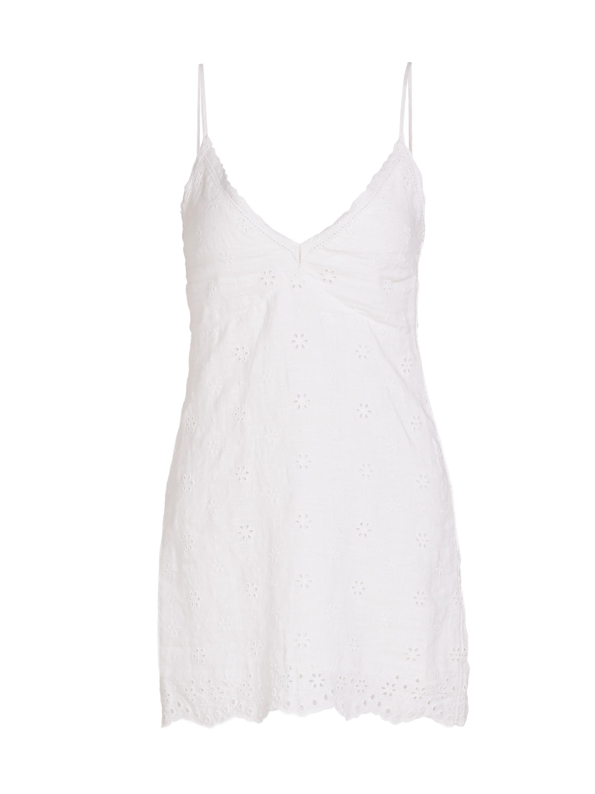 LoveShackFancy Women's Peppy Eyelet Cotton Minidress - Optic White