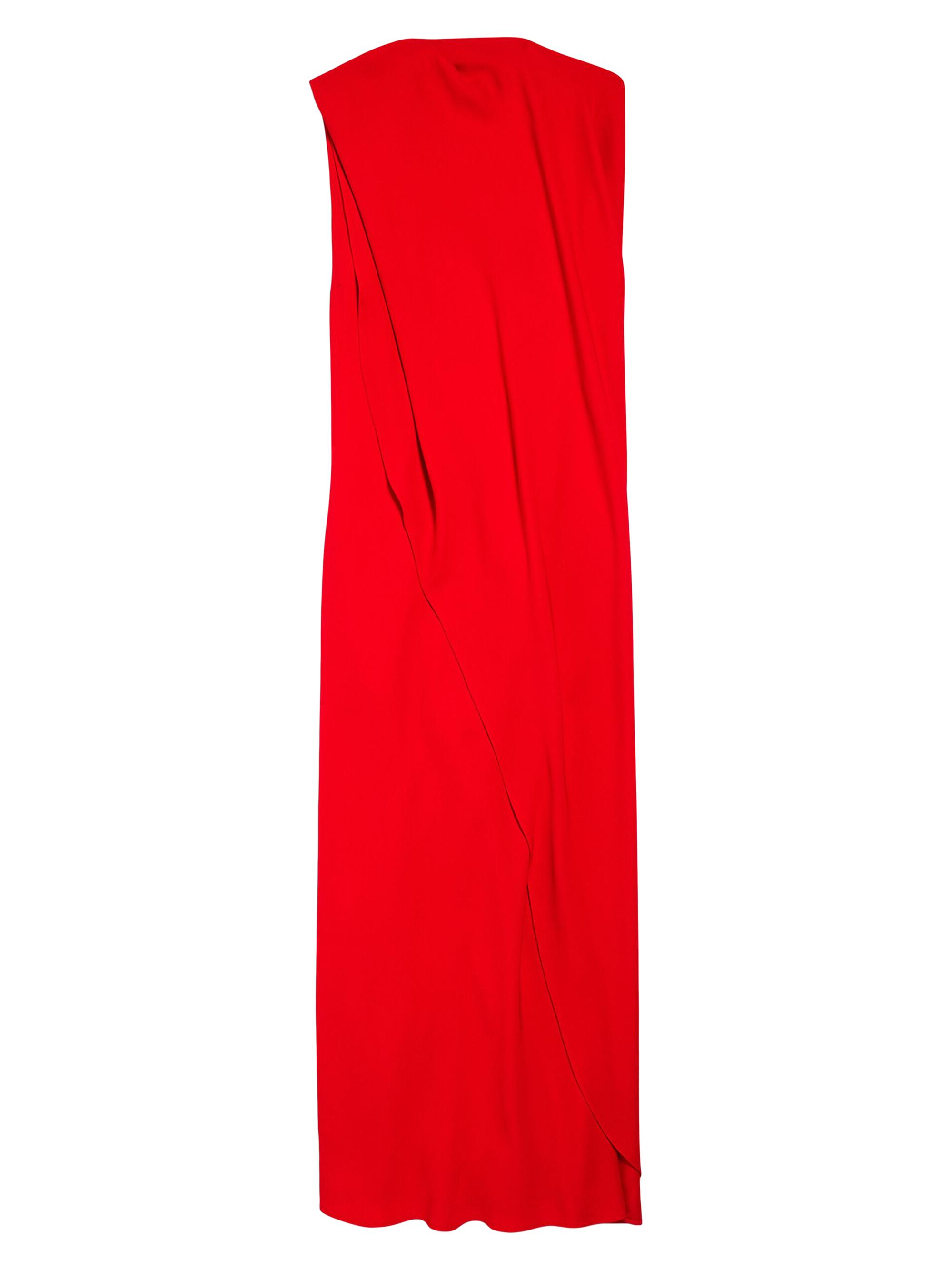 Balenciaga Women's Draped Dress - Sunset Red