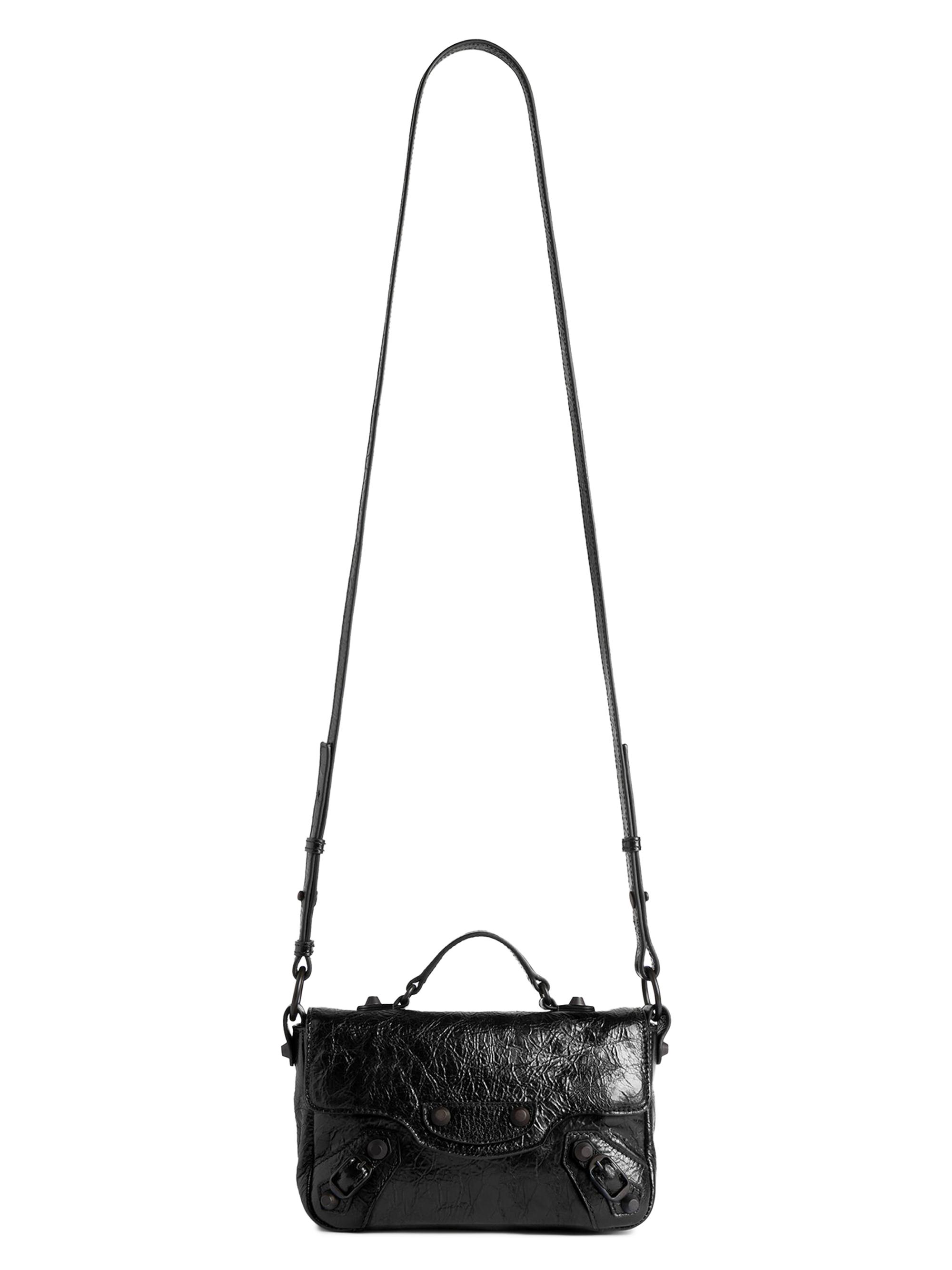 Balenciaga Women's Le City Flap Nano Crossbody Bag - Black