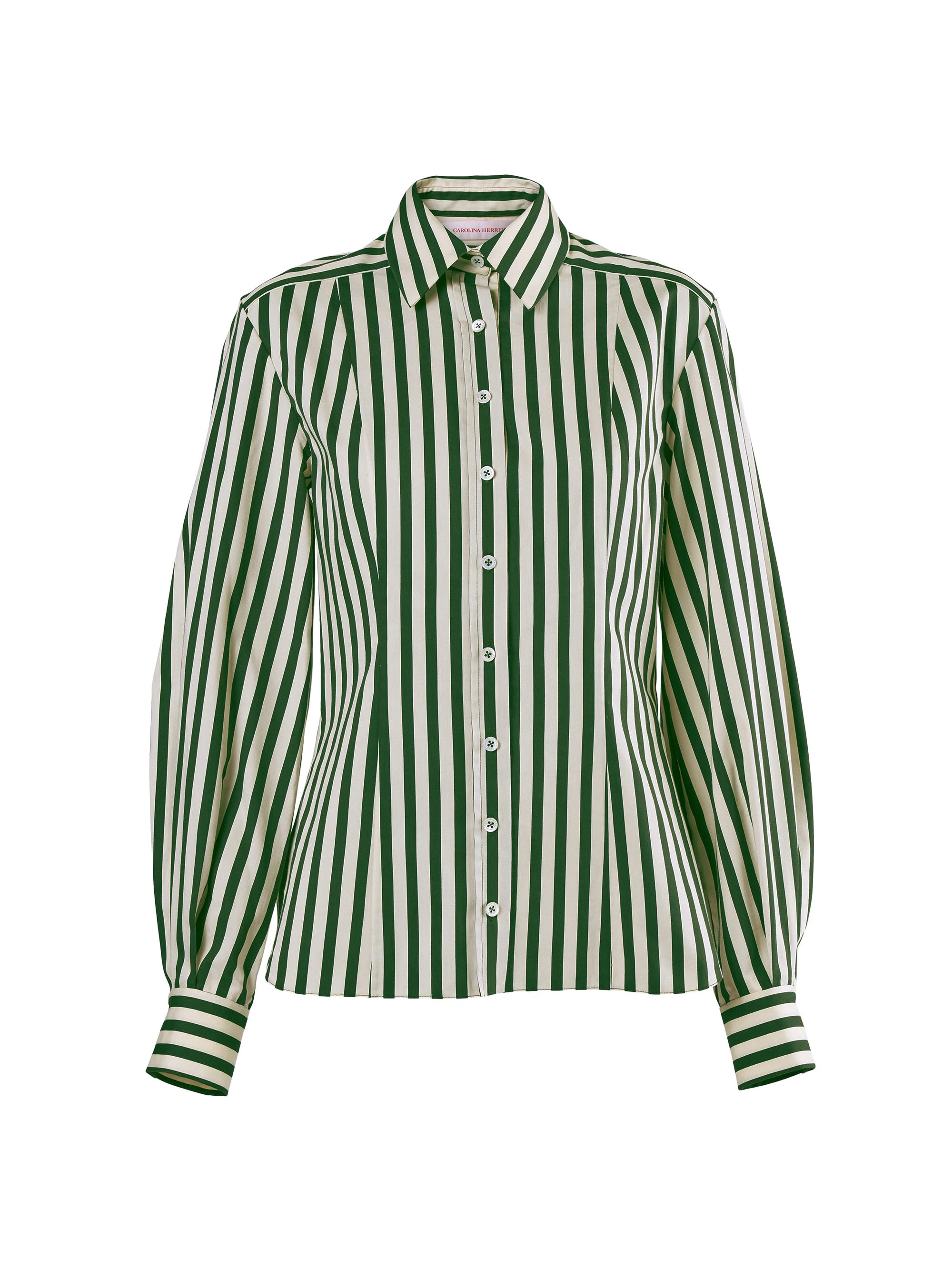 Carolina Herrera Women's Isabella Striped Cotton-Blend Shirt -  Multi - Women's Clothing