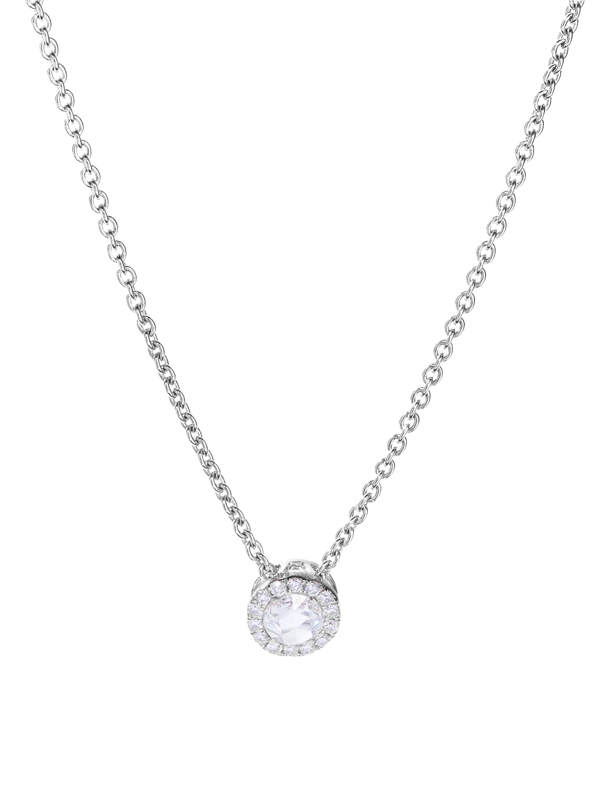 64 Facets Women's Scallop 18K White Gold & 0.41 TCW Diamond Pendant Necklace - White Gold