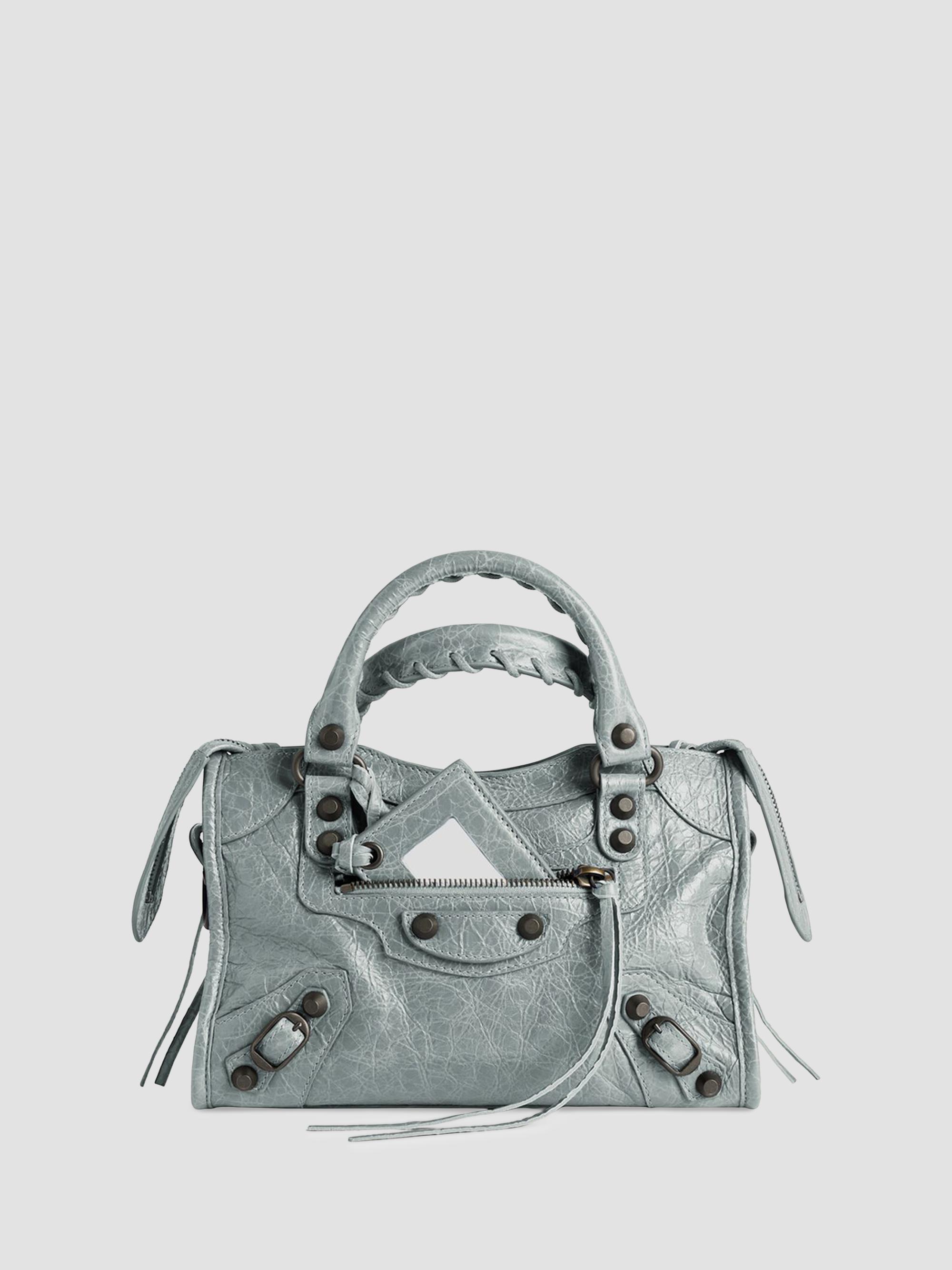 Balenciaga Women's Le City Crossbody Bag - Blue Grey
