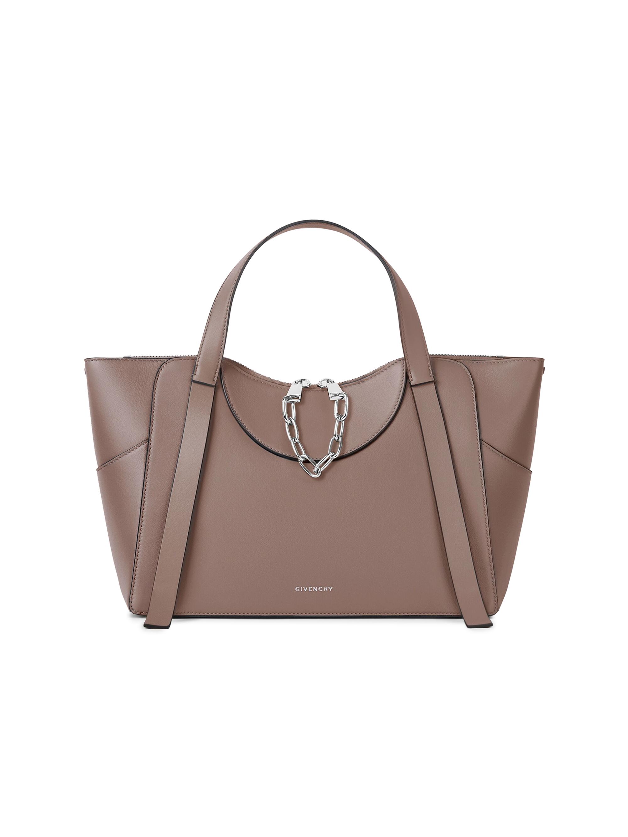 Givenchy Women's  The Snatch Top Handle Bag in Grained Leather - Taupe