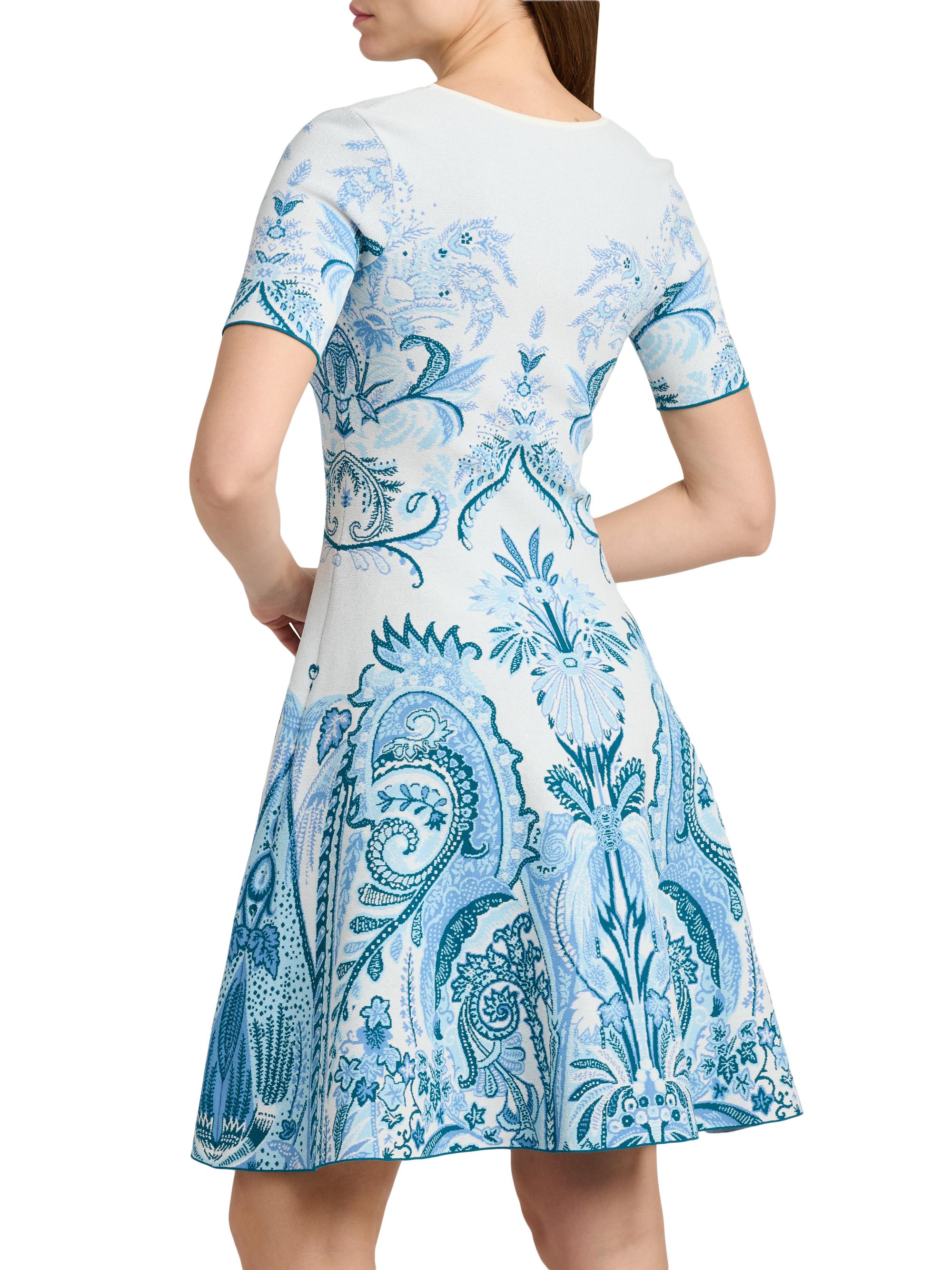 Etro Women's Paisley Knit Minidress - Carta Da Zucchero Ch | Thumbnail 5