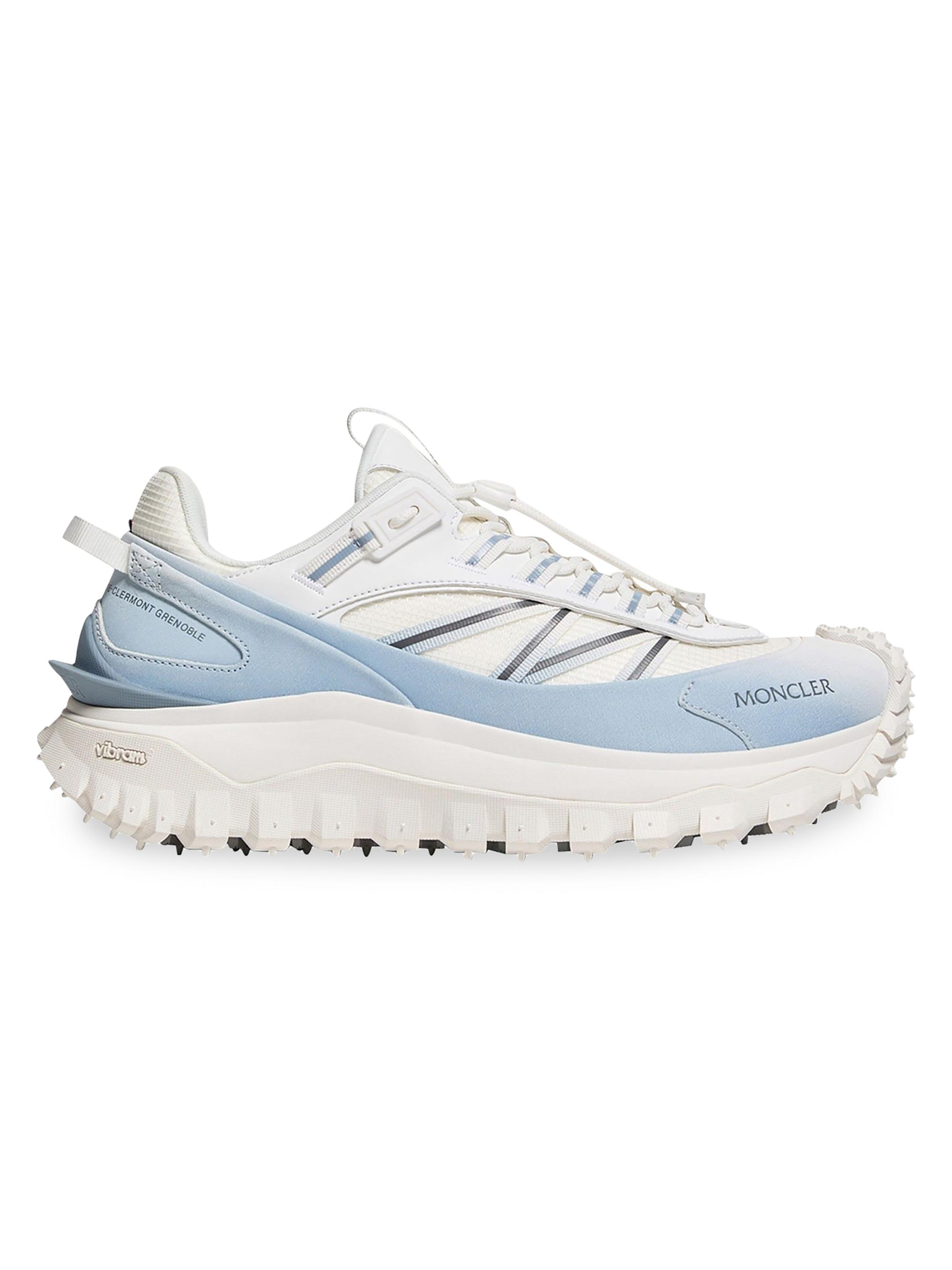 Moncler Men's Trailgrip Low-Top Sneakers - White Blue