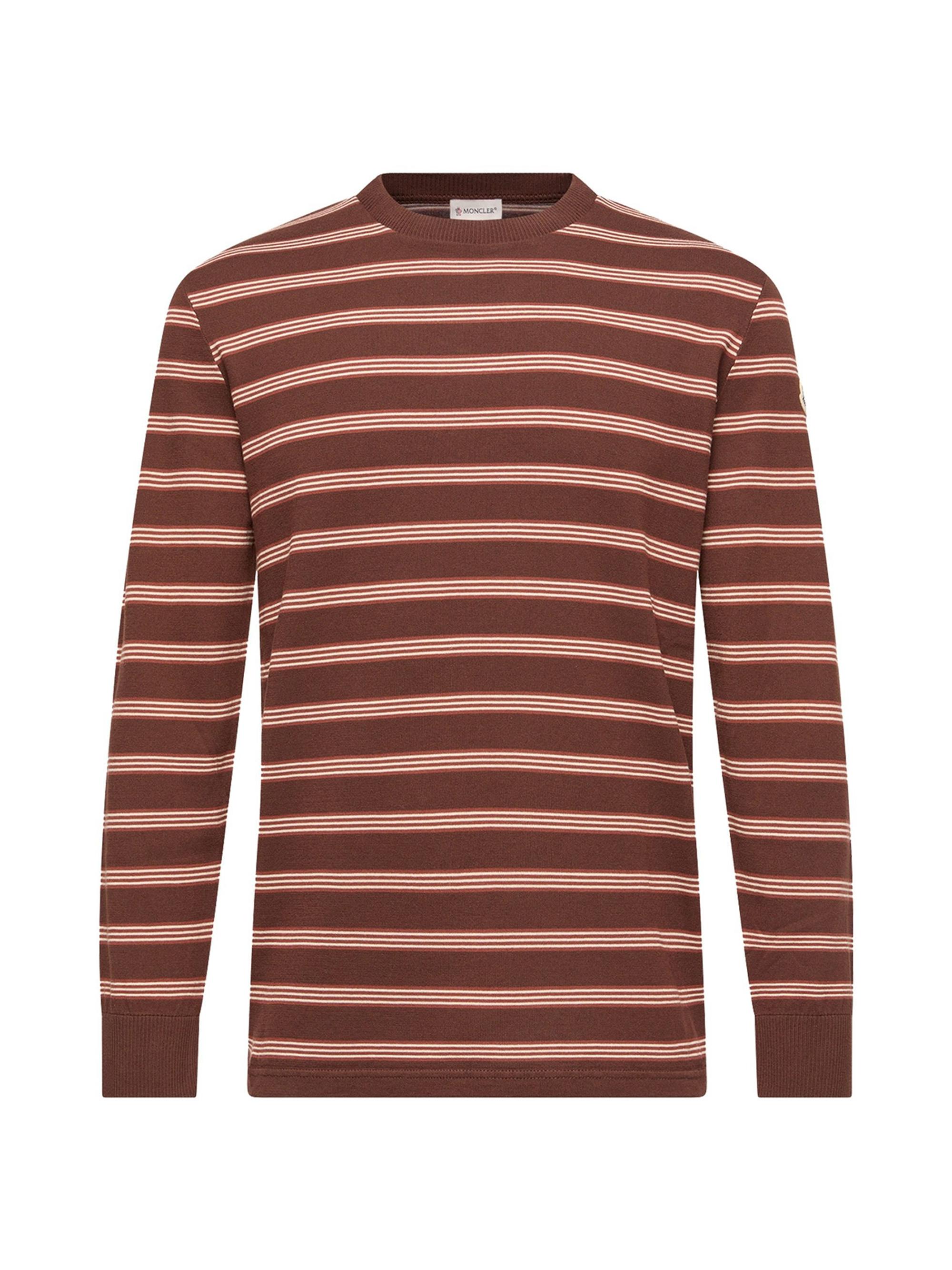 Moncler Men's Sweatshirt in Cotton - Brown Pink