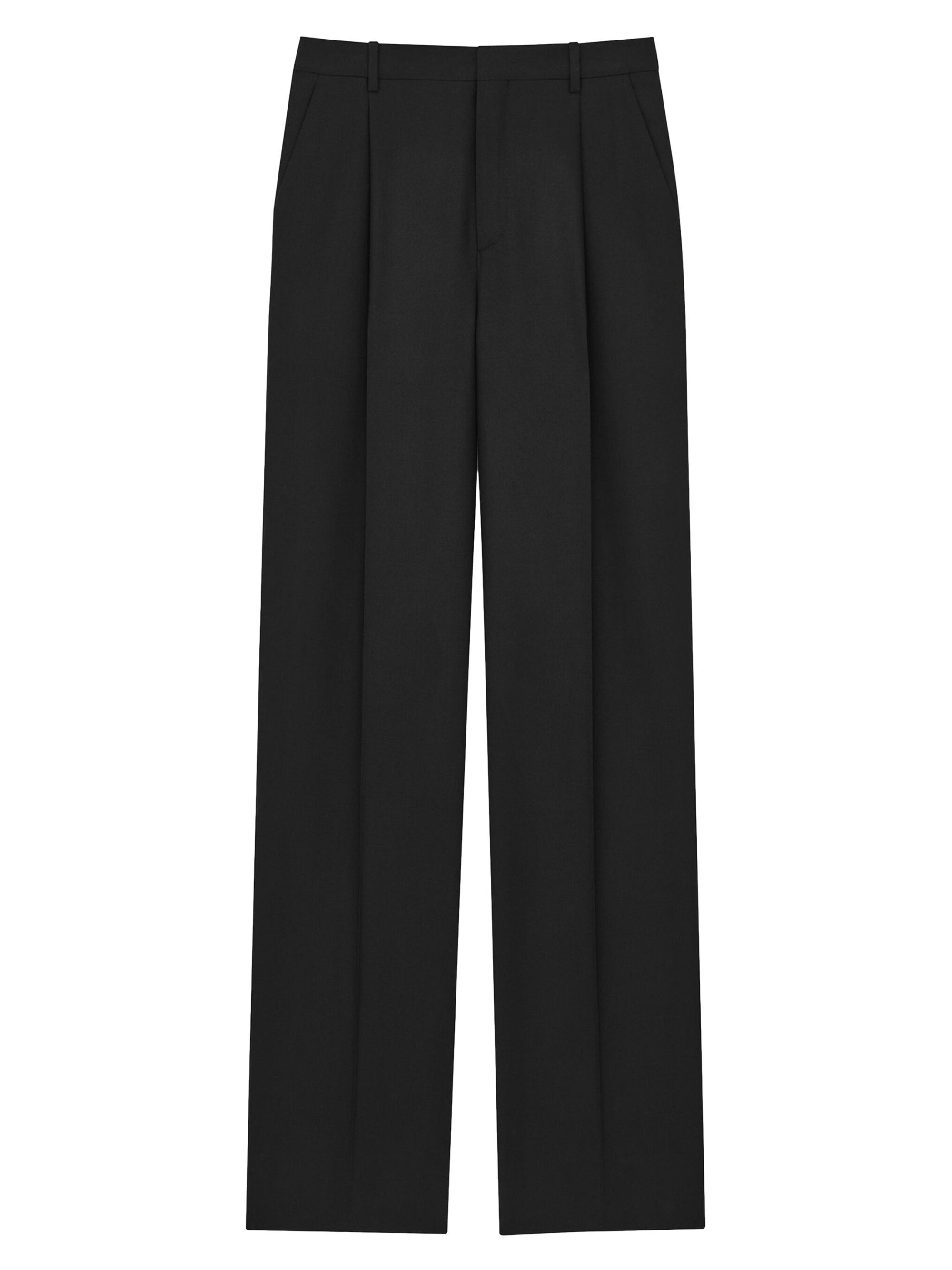 Saint Laurent Women's Pants in Wool - Noir